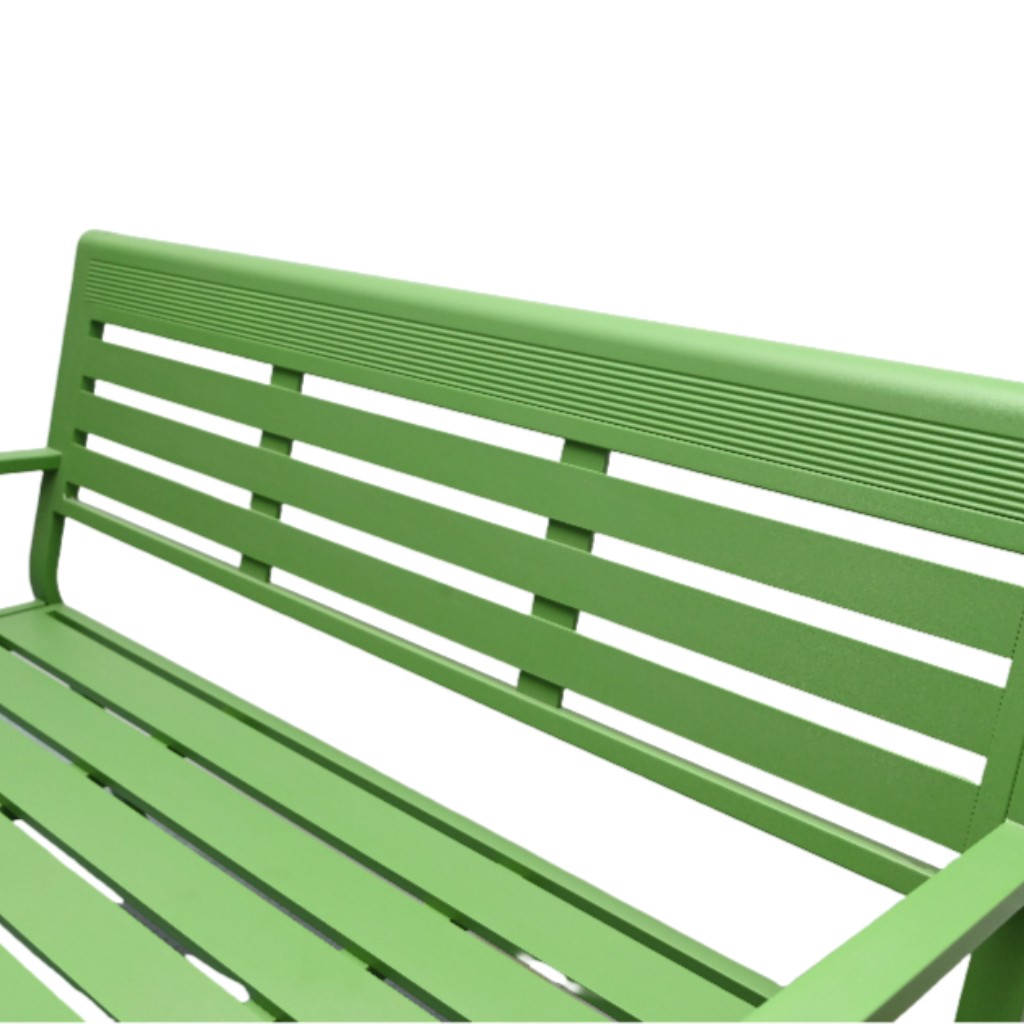 Aluminum Outdoor Dining Set | Stylish Garden Furniture with Green and Orange Chairs