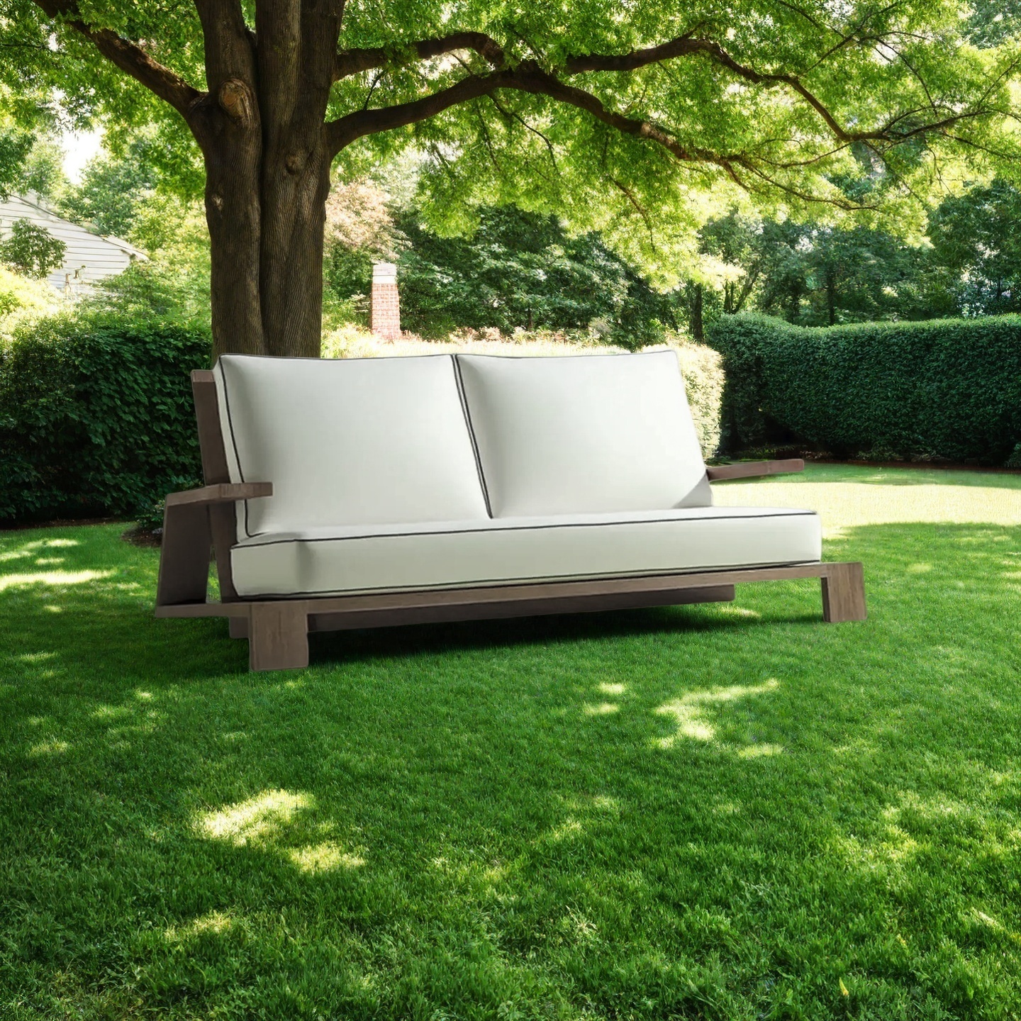 Architectural Outdoor Sofa Set with Whit