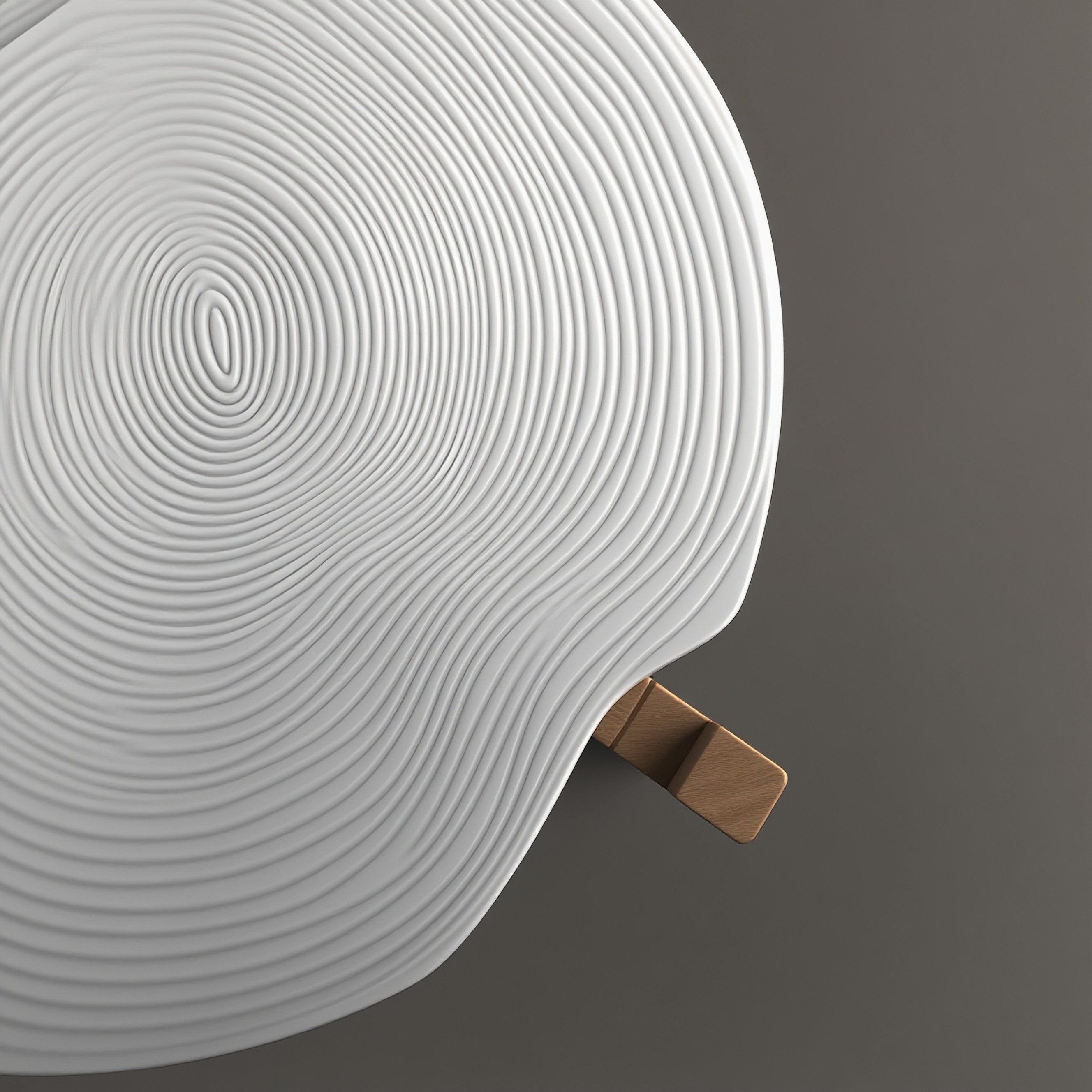 Irregular Wood-Ring Marble Coffee Table Set – Modern and Unique Design