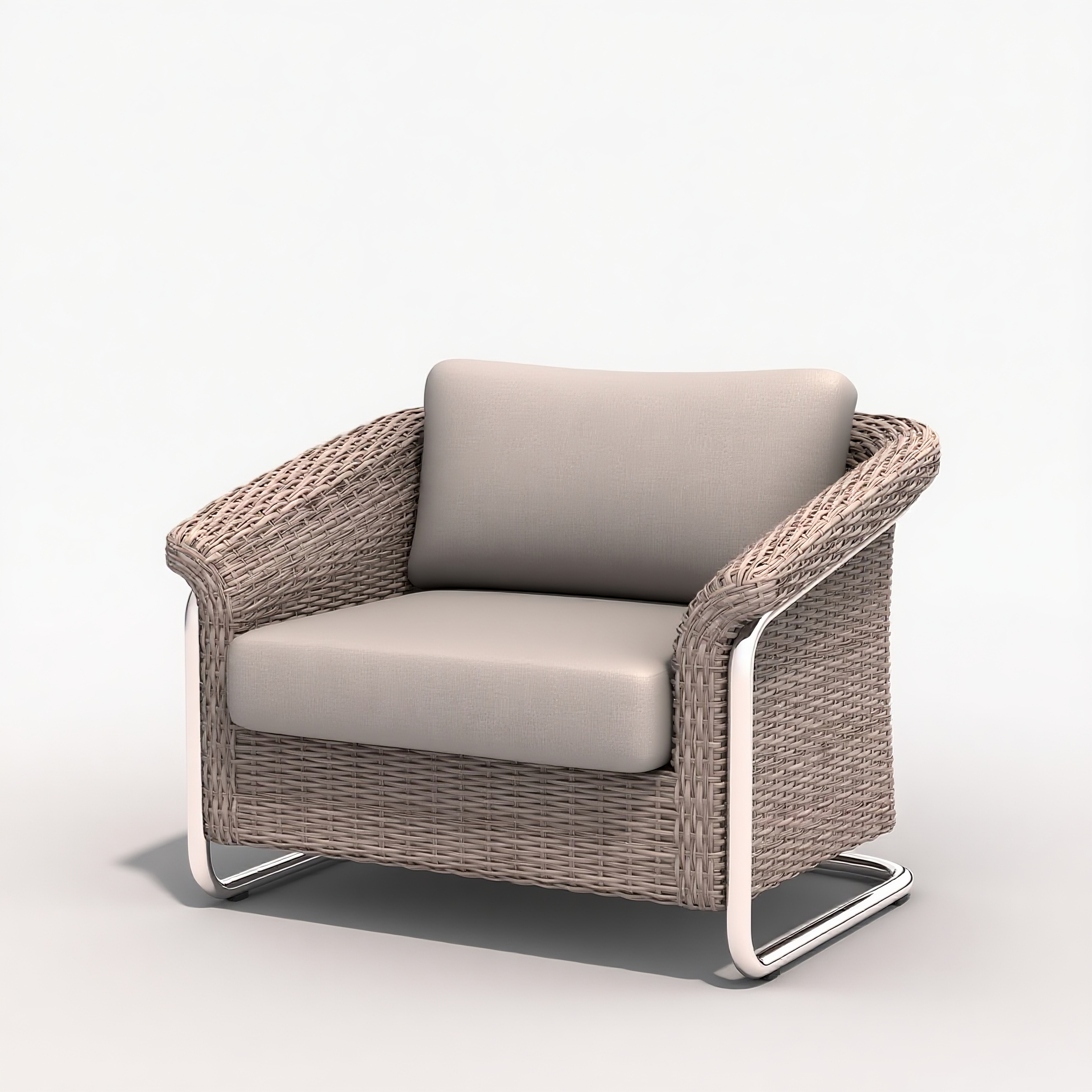 Luxury PE Rattan Outdoor Sofa Set with Rolling Bar Table – Modular Patio Seating