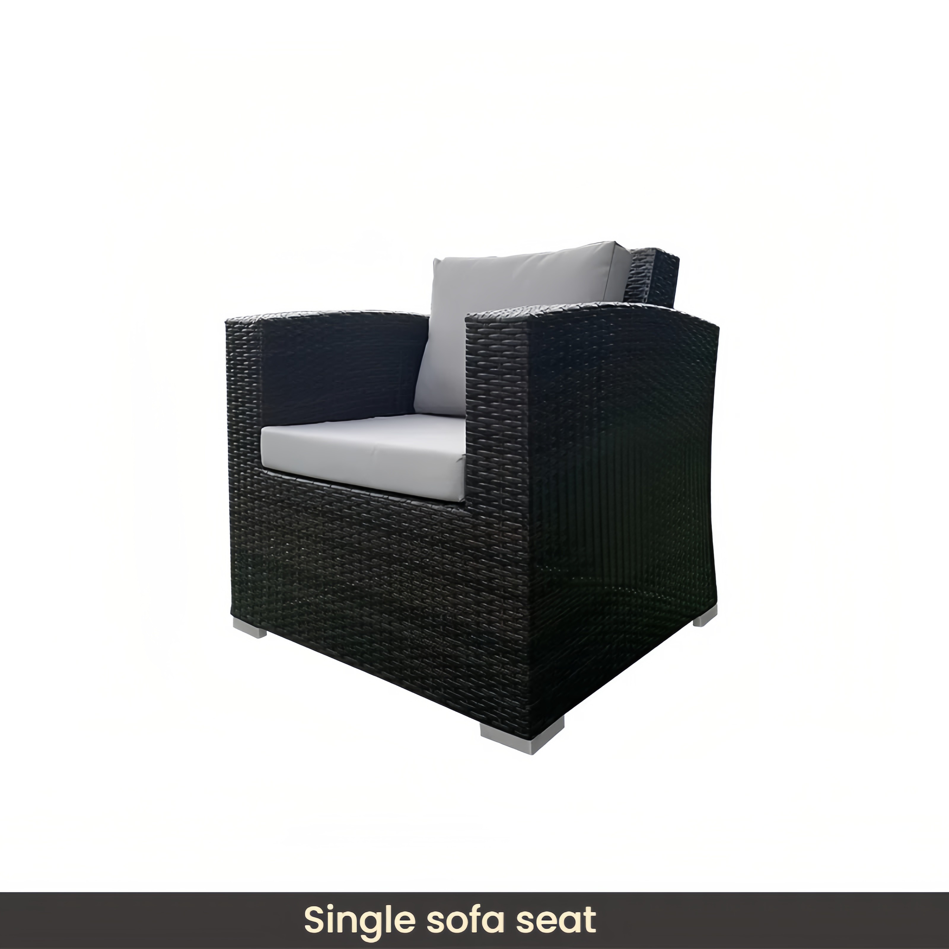 Modern 2+3 Seat Outdoor Rattan Sofa Set with Two Coffee Tables – Comfortable Garden Furniture
