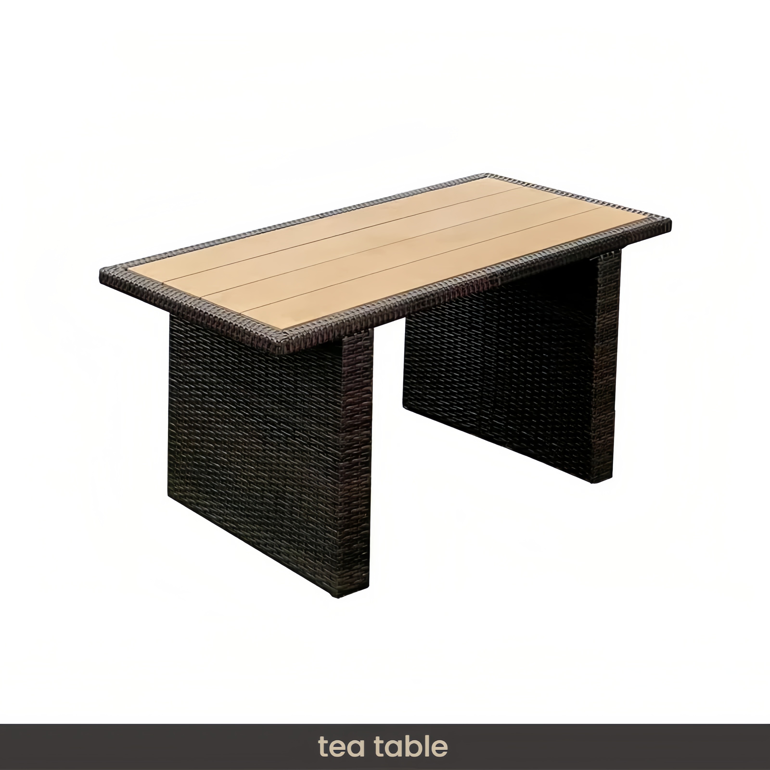 Modern 2+3 Seat Outdoor Rattan Sofa Set with Two Coffee Tables – Comfortable Garden Furniture