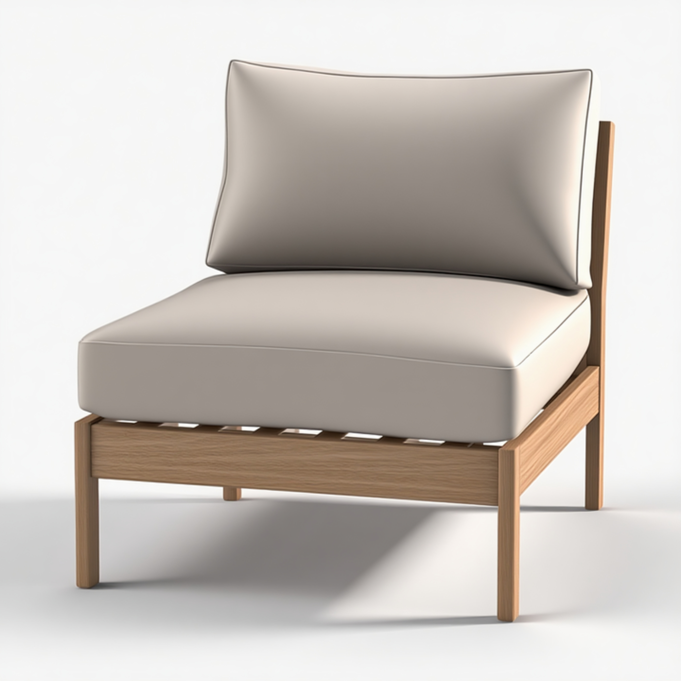 Modern Outdoor Solid Wood Patio Sofa Set with Coffee Table – 4-Piece Furniture Set with Cushions