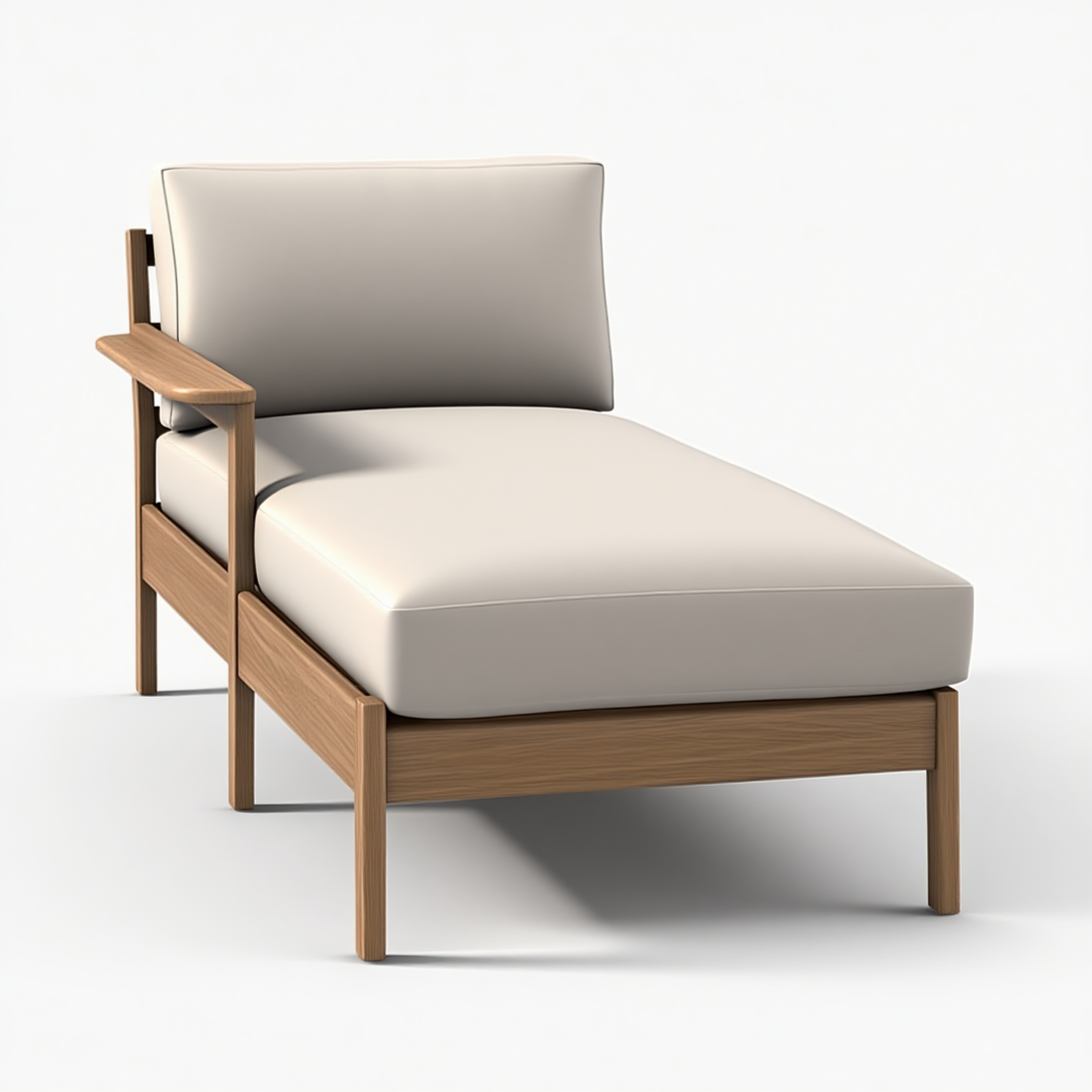 Modern Outdoor Solid Wood Patio Sofa Set with Coffee Table – 4-Piece Furniture Set with Cushions