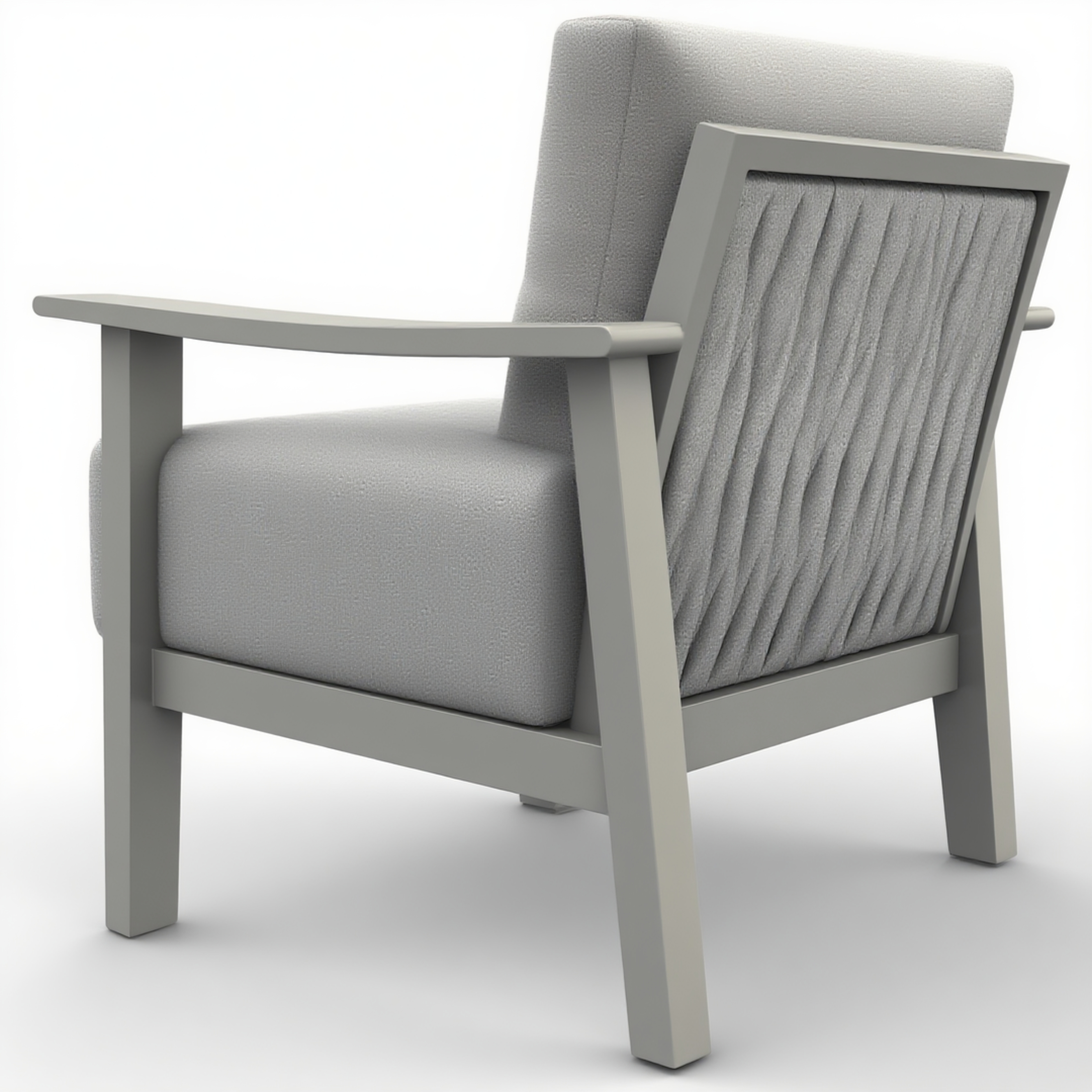 Modern Rope Outdoor Sofa Set – 4-Piece Aluminum Patio Lounge with Cushions