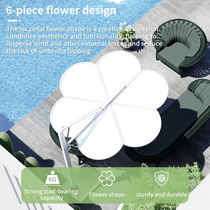 Outdoor Adjustable Umbrella with Base