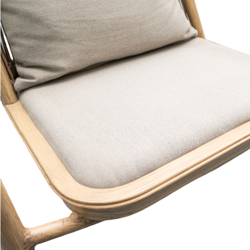 Outdoor Aluminum Alloy Recliner Chair, Faux Wood Color Spray Paint, Comfortable Cushions, Suitable for Balcony and Garden