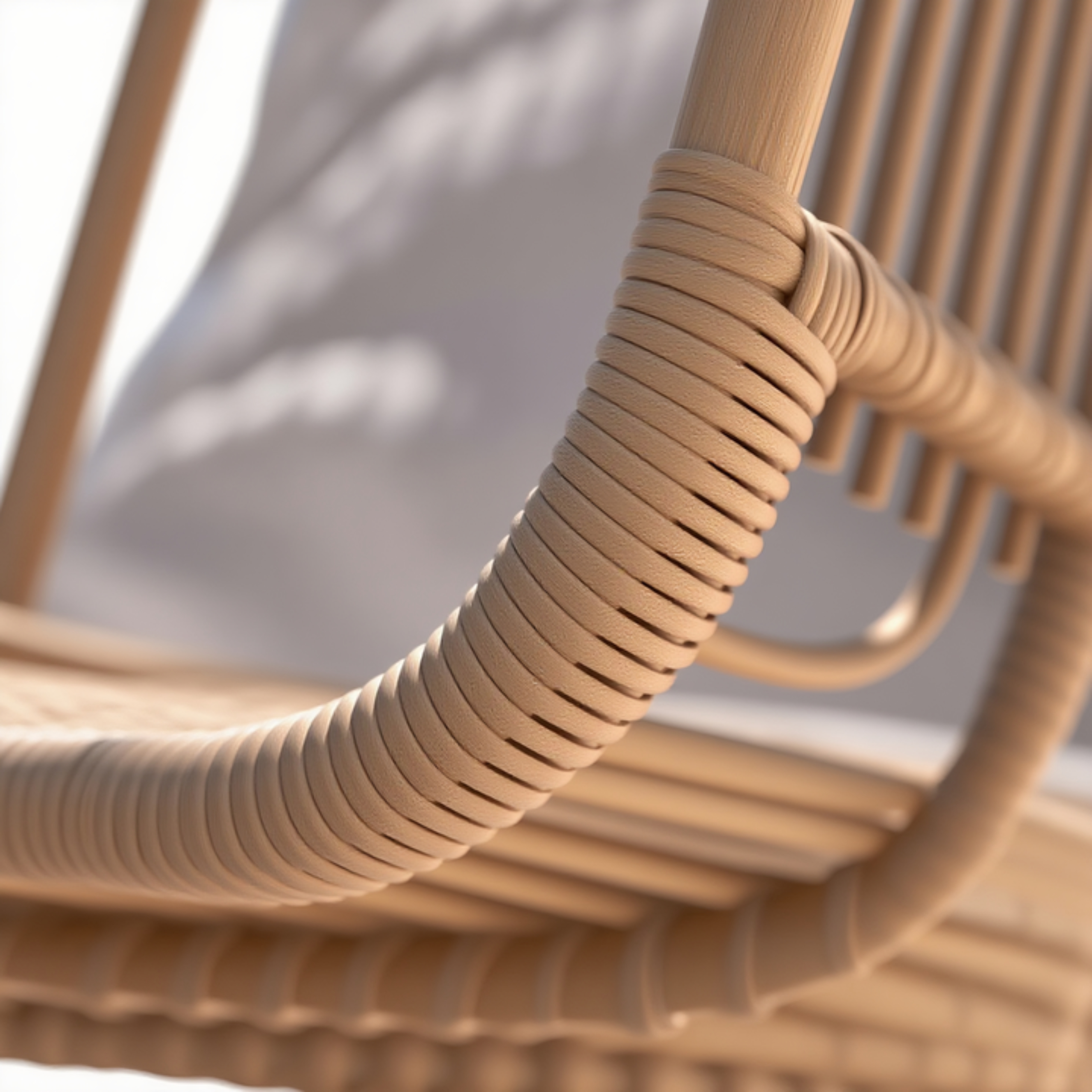 Outdoor PE Rattan Swing Chair, Modern Minimalist Design for Balconies and Gardens