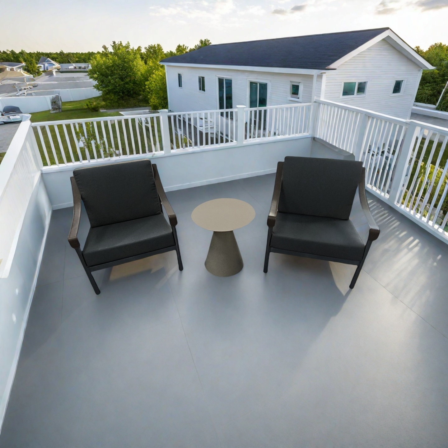 Outdoor Table Set with Aluminum Frame, L