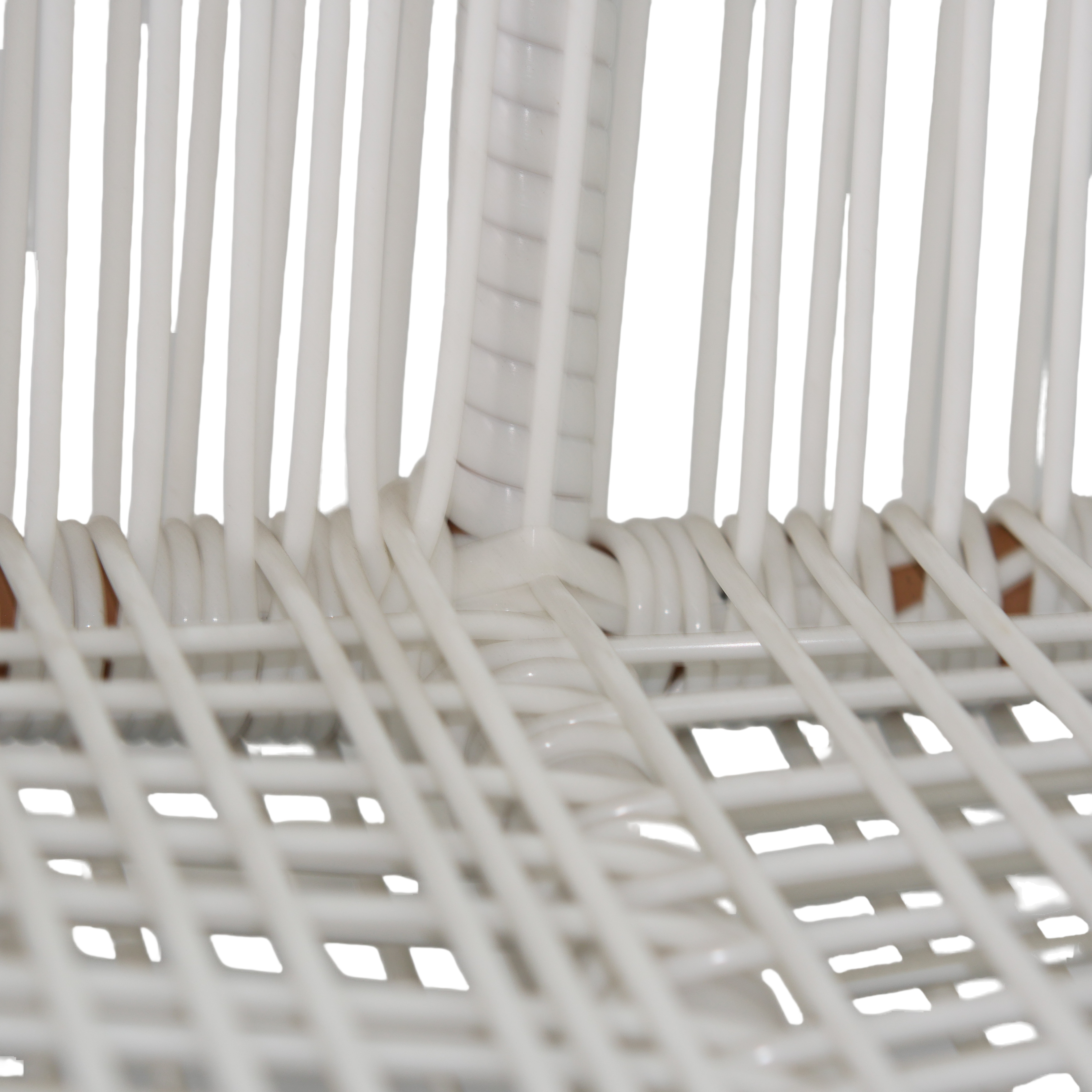 PE Rattan Egg Chair, Modern Bohemian Lounge Chair with Wooden Legs