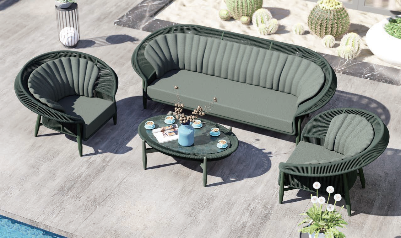 king green sofa set