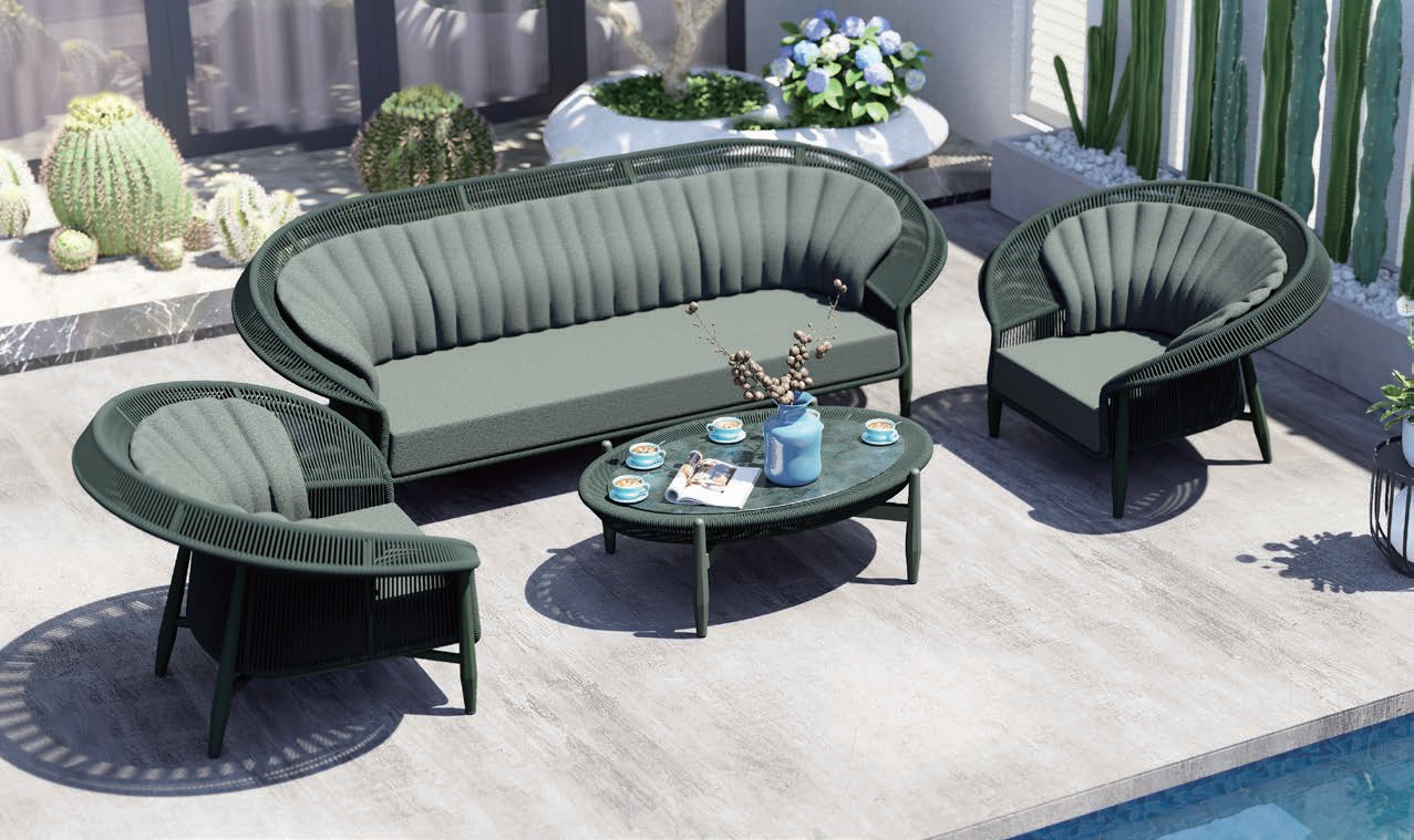king green sofa set