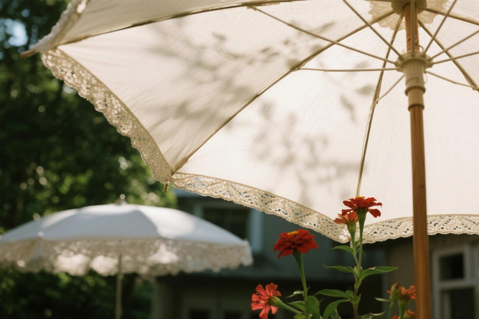 luxury large yard umbrella on patio