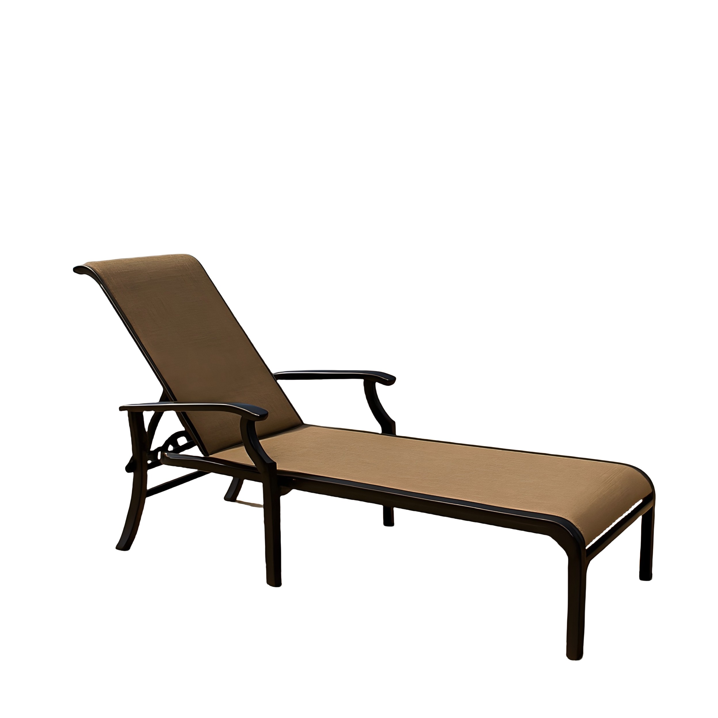 Adjustable Aluminum Outdoor Chaise Lounge with Textilene Sling