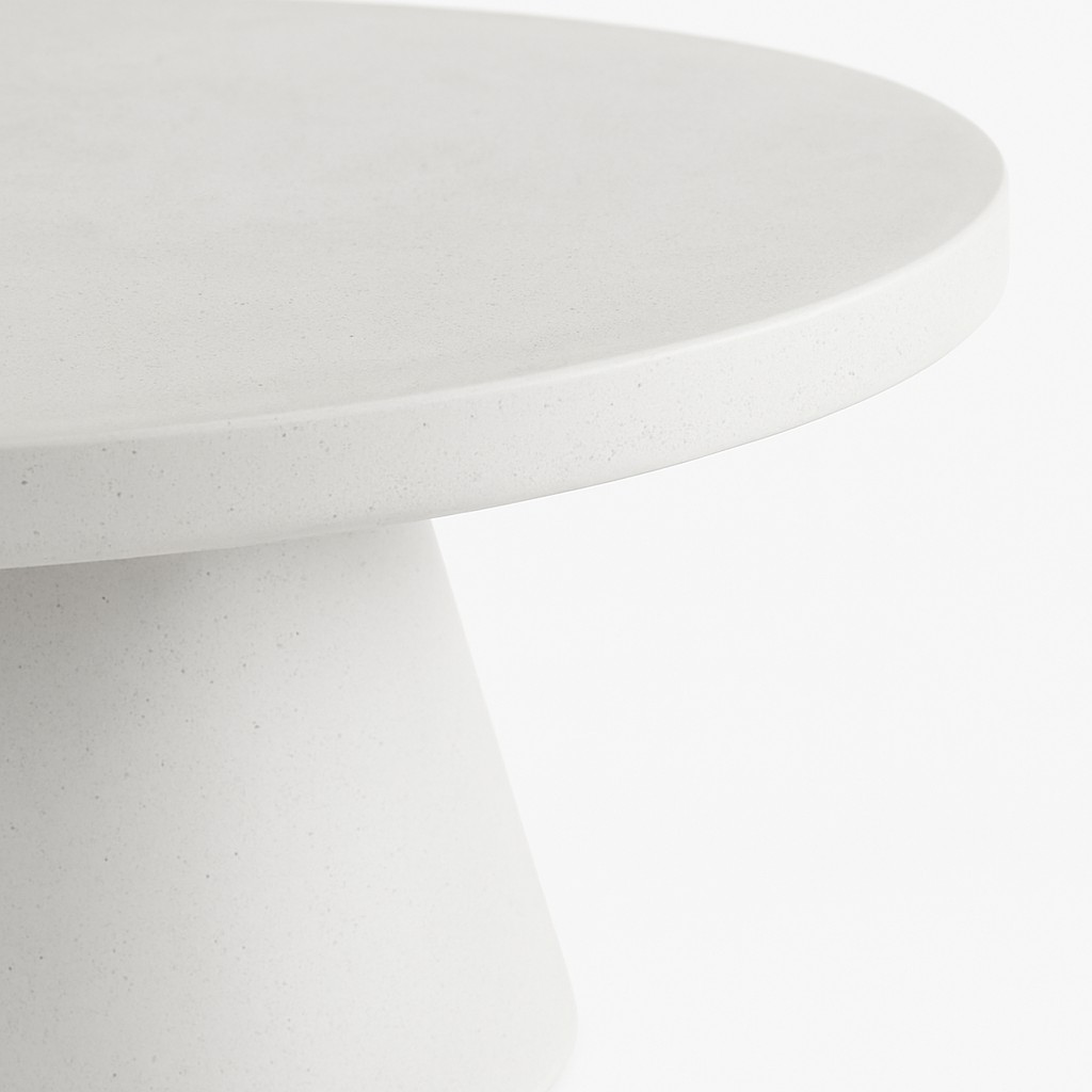 Modern Minimalist Concrete Round Coffee Table for Indoor and Outdoor