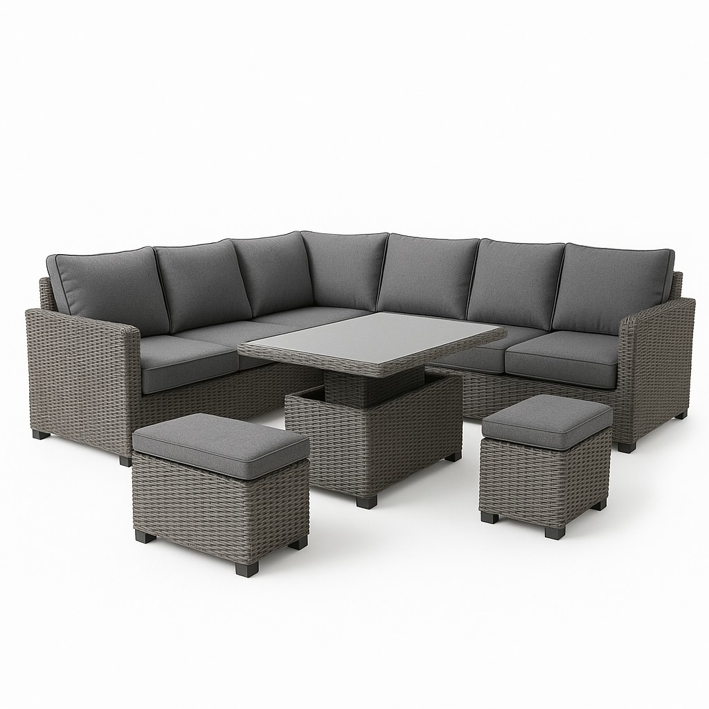 Adjustable Height Rattan Coffee Table with Lift Function – Multifunctional Modern Design for Home & Office