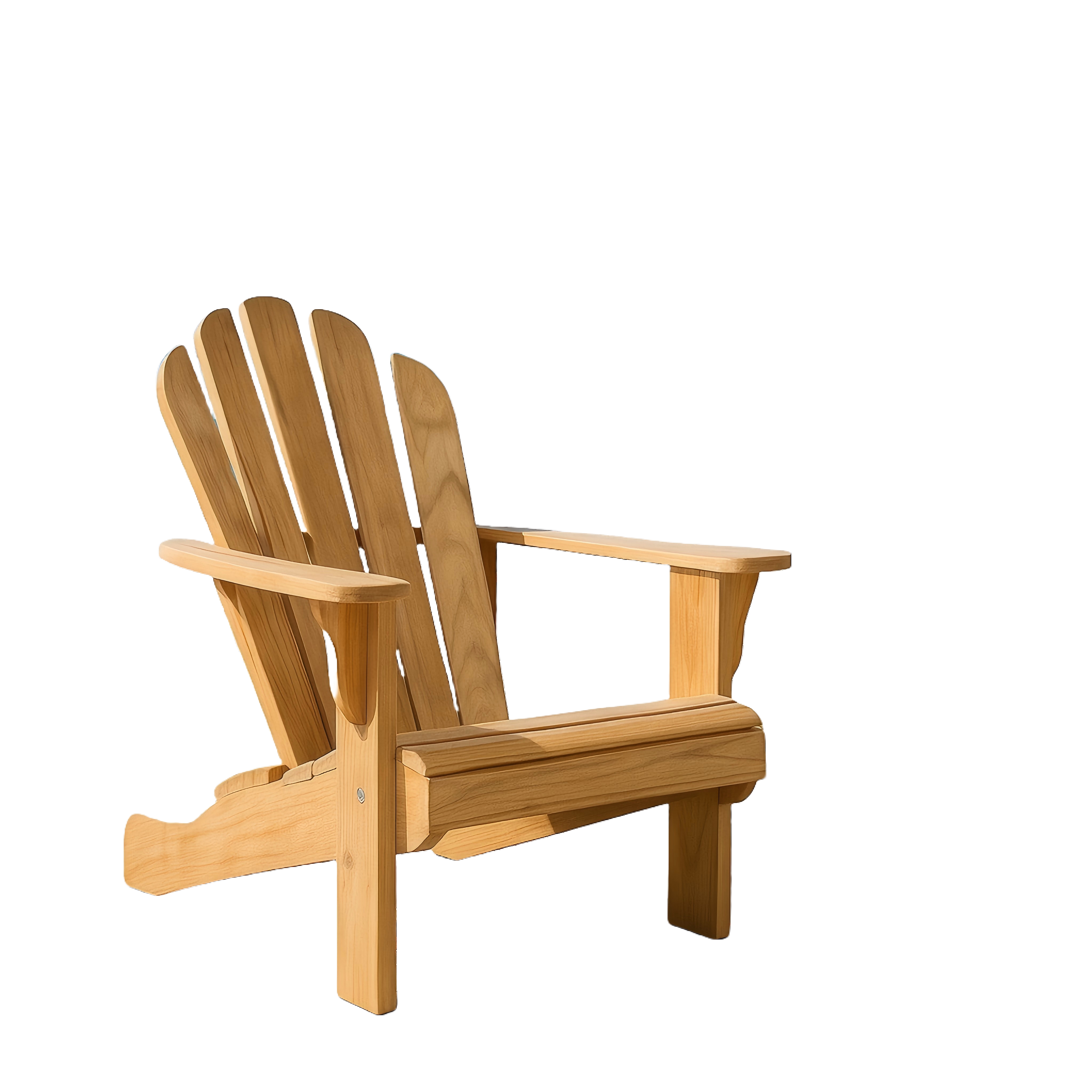 Classic Teak Adirondack Chair – Solid Wood Outdoor Lounge Chair
