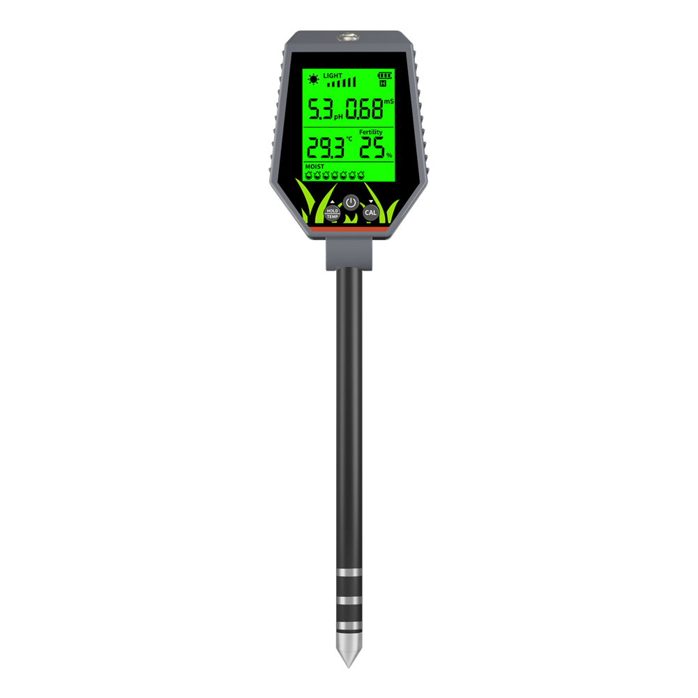 Fruit & Vegetable 6-in-1 Soil Tester YY-1088G – pH, EC, Fertility, Moisture, Sunlight & Temp