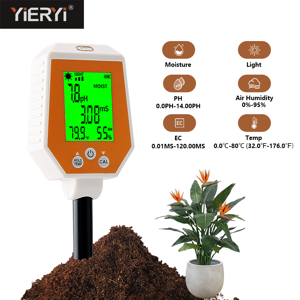 Testeur de Sol Multifonction pH et EC pour Agriculture Biologique