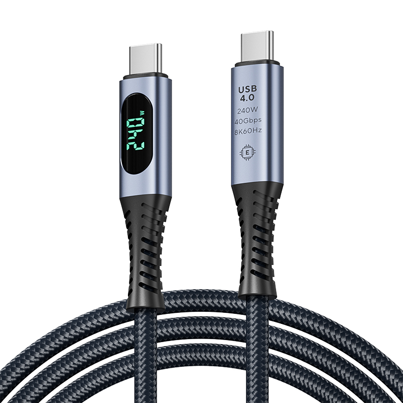 S42 240W USB C to USB C Charging Cable with LED Display