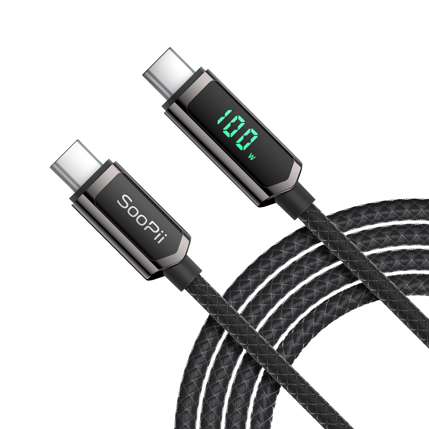 S08CC USB C to USB C Charging Cable with real-time Display