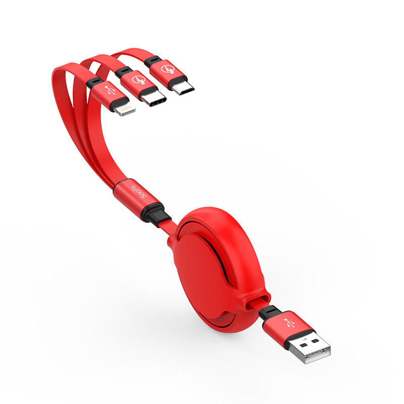 S28 Retractable 3 in 1 USB Cable