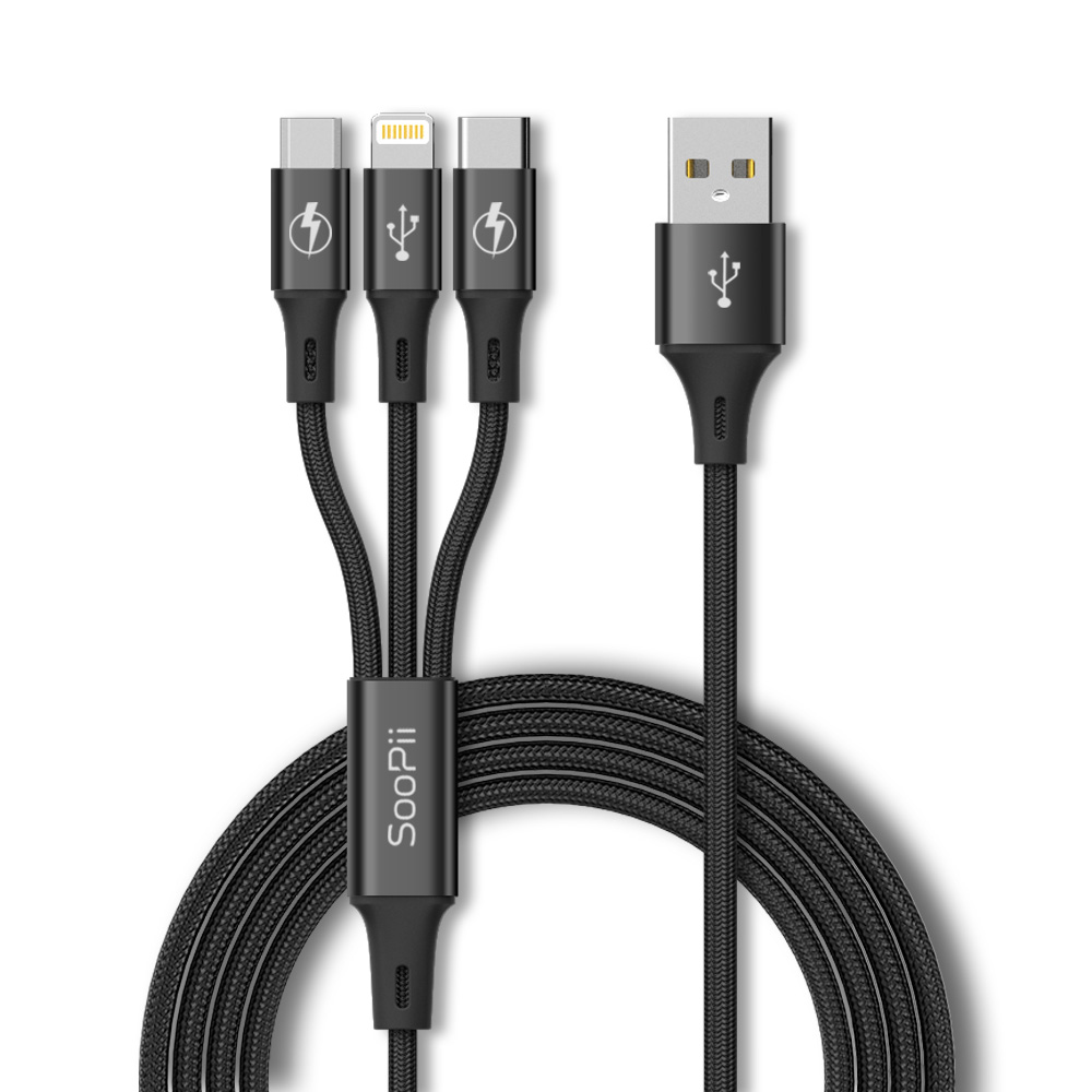 S07 Aluminum 3 in 1 QC Fast Charing USB Cable