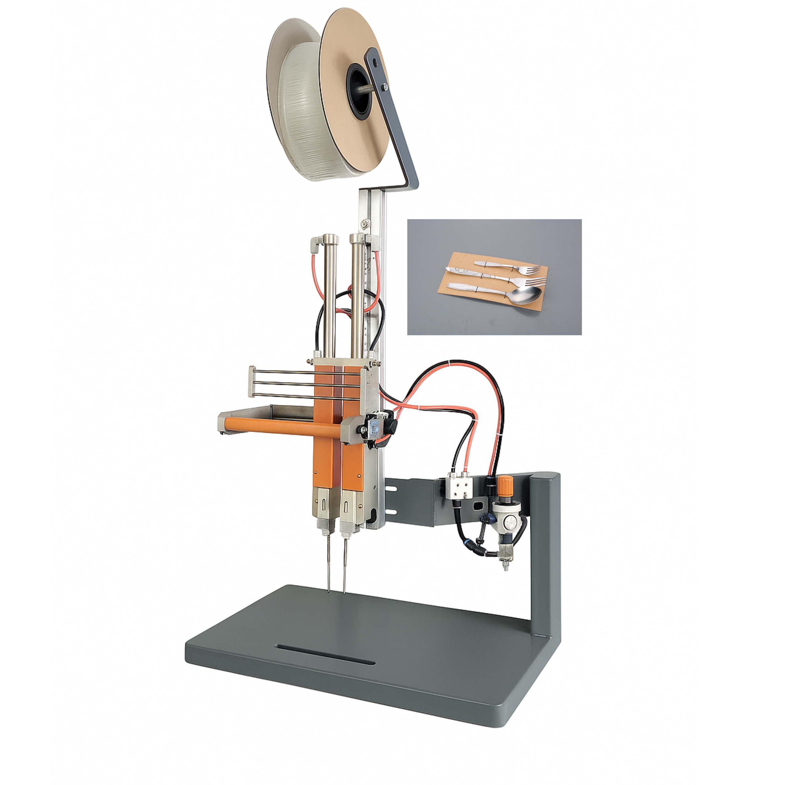 Automated Elastic Staple Machine for Toy Doll Packaging & Display Fixation