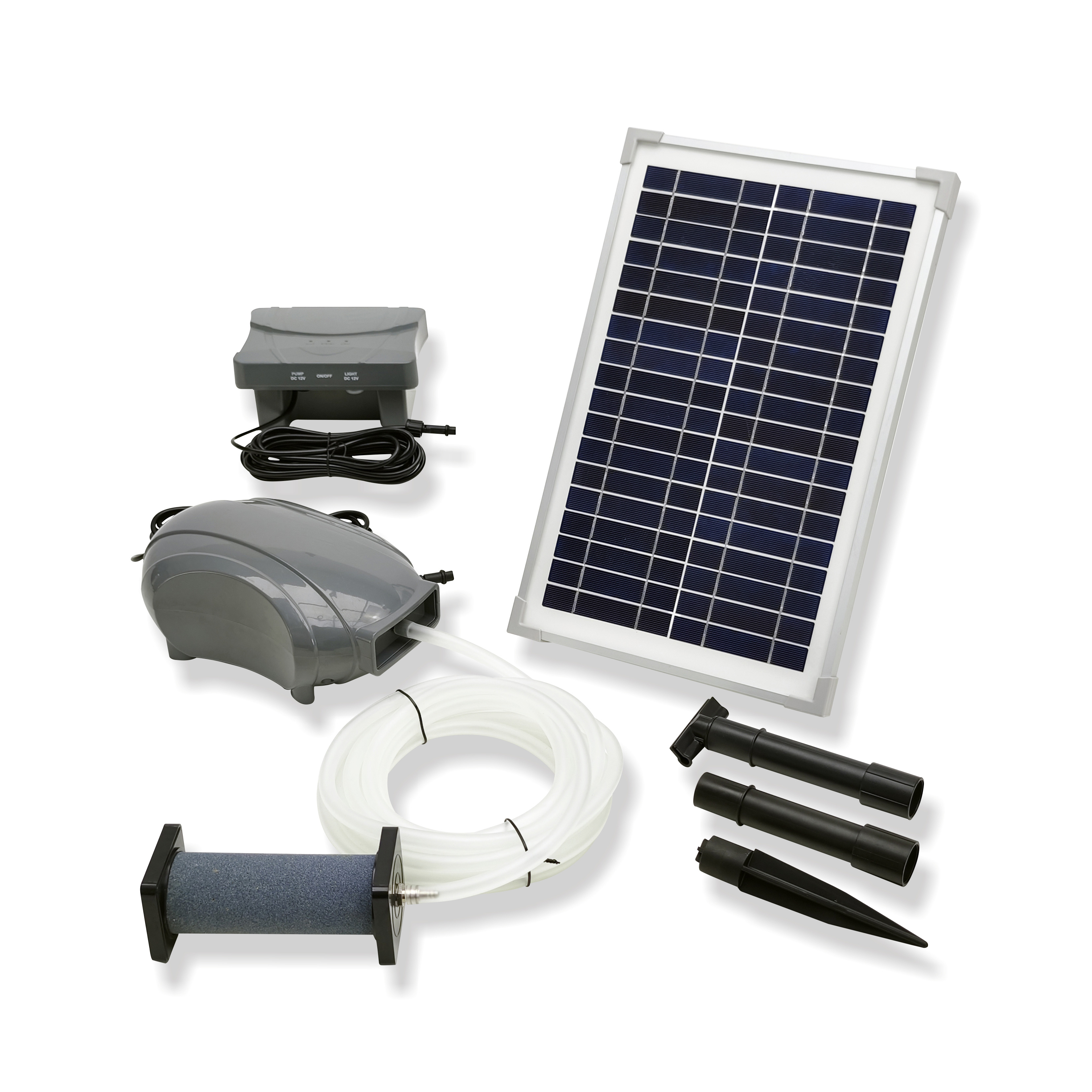 10LPM and 250mmHg Pressure One Head Solar Battery Air Pump with Brushless Motor for Pond Oxygenation_SAPB12-10A