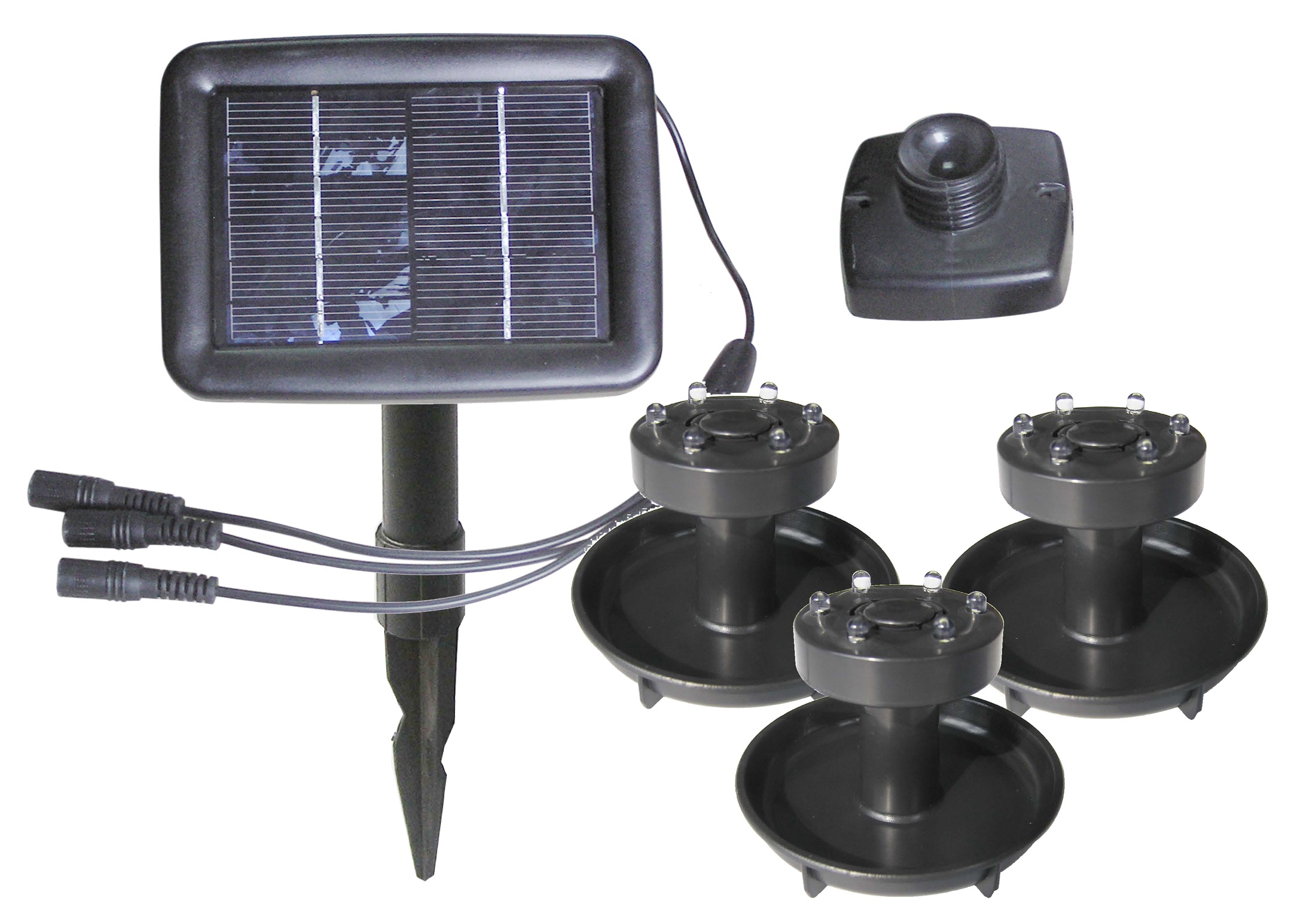 3 LEDs Solar Underwater Pond Light with 1W solar panel and Ni-MH Battery_SL1-3-W