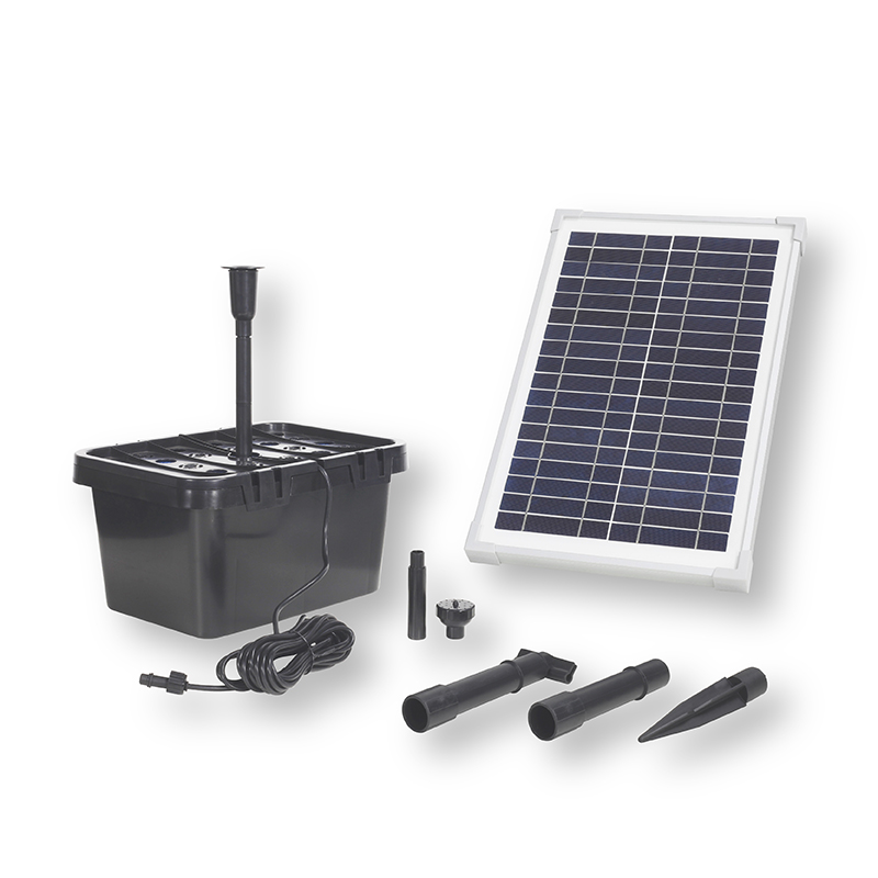 680LPH Flow 1.6M Head Solar Fountain Pump with Filter Box_SP12-401209-F