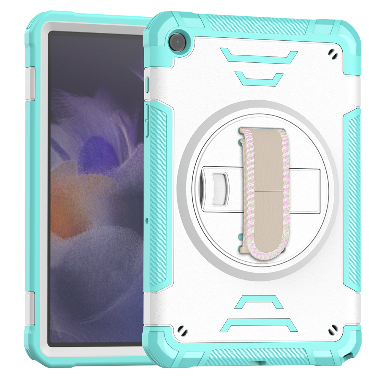 TPU C series Samsung iPad Mint green + white