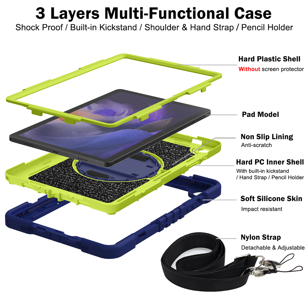 Silicone B series Samsung Navy blue + yellow green
