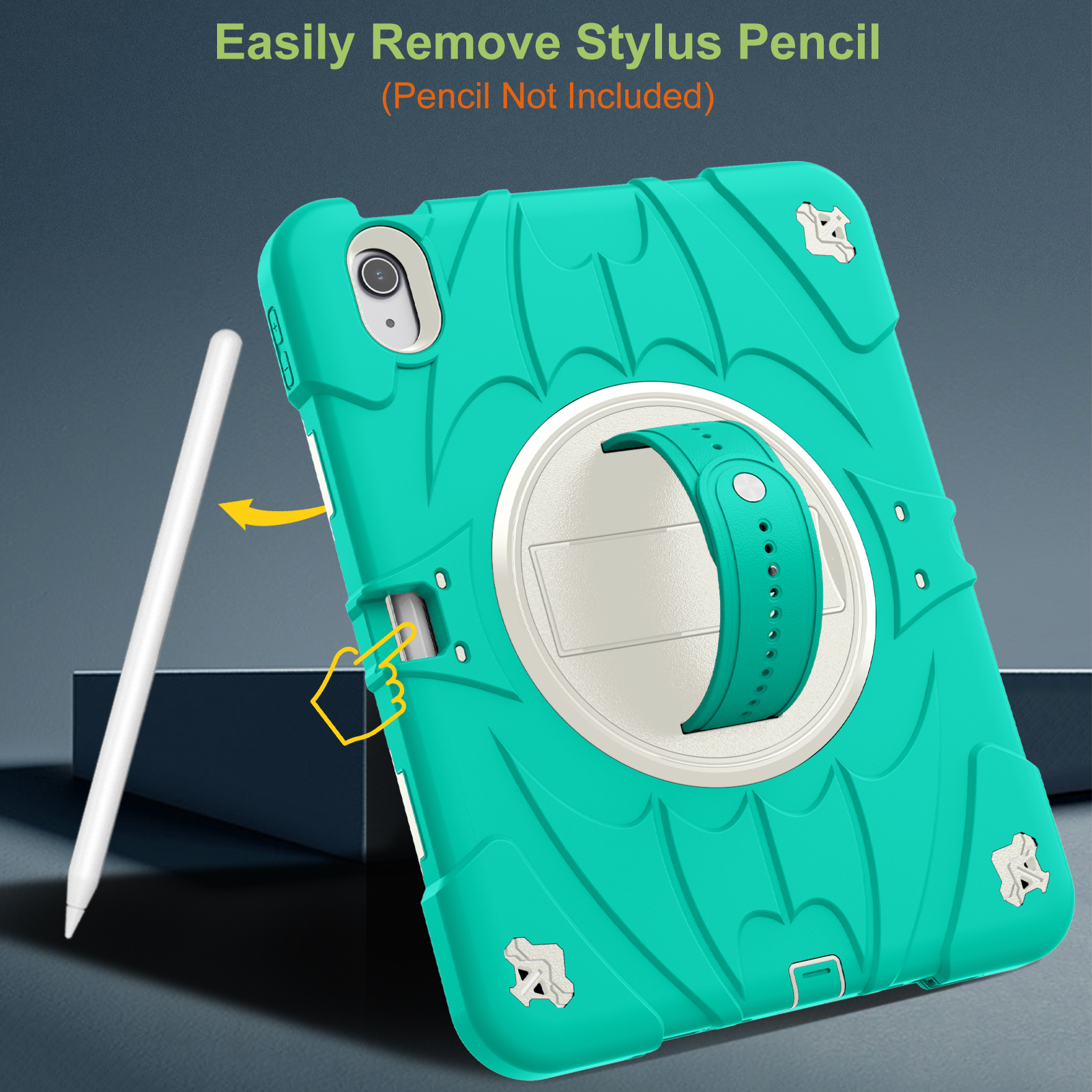 Silicone BM series Apple iPad Mint green + white