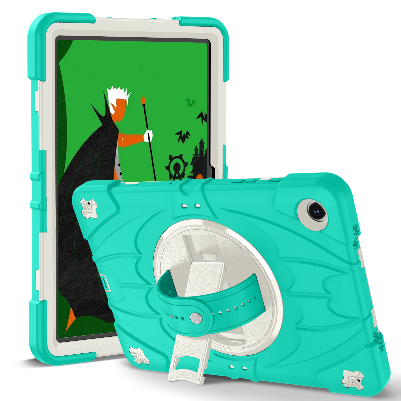 Silicone BM series Samsung iPad Mint green + white