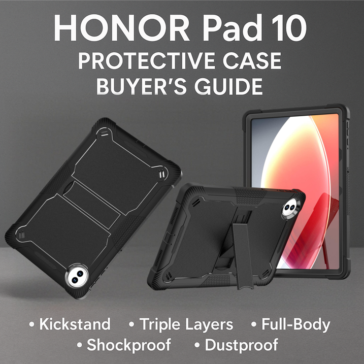HONOR Pad 10 Protective Case Buyer’s Guide: Kickstand, Rugged Design, and Full-Body Defense