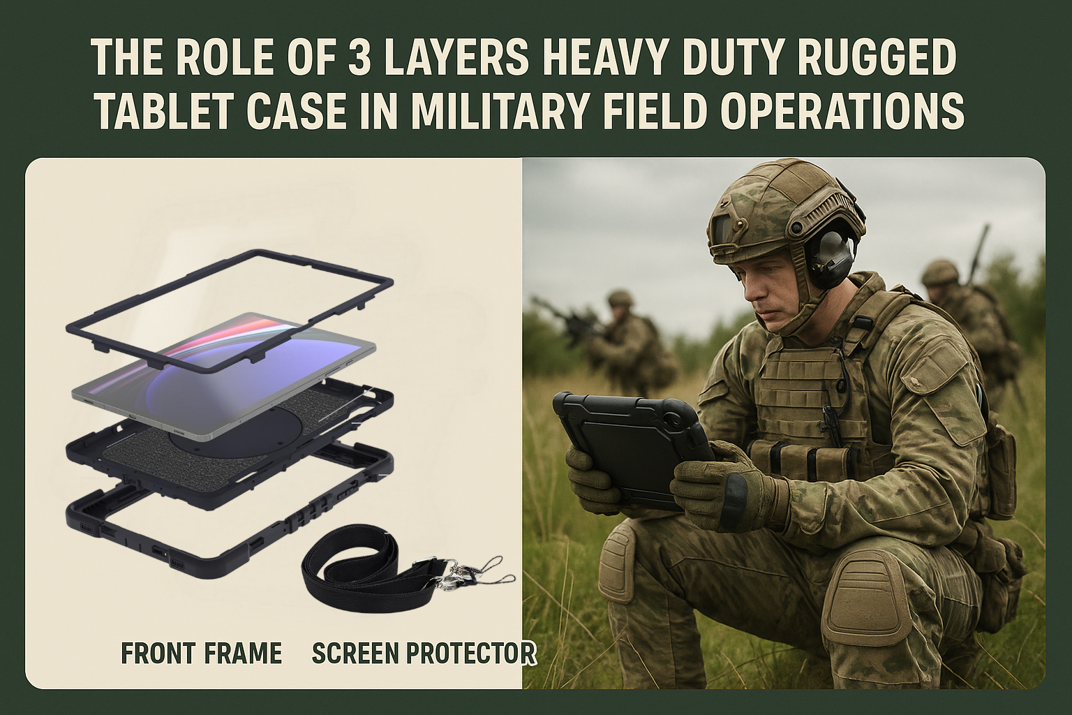 How 3 Layers Heavy Duty Rugged Tablet Cases Enhance Military Field Operations
