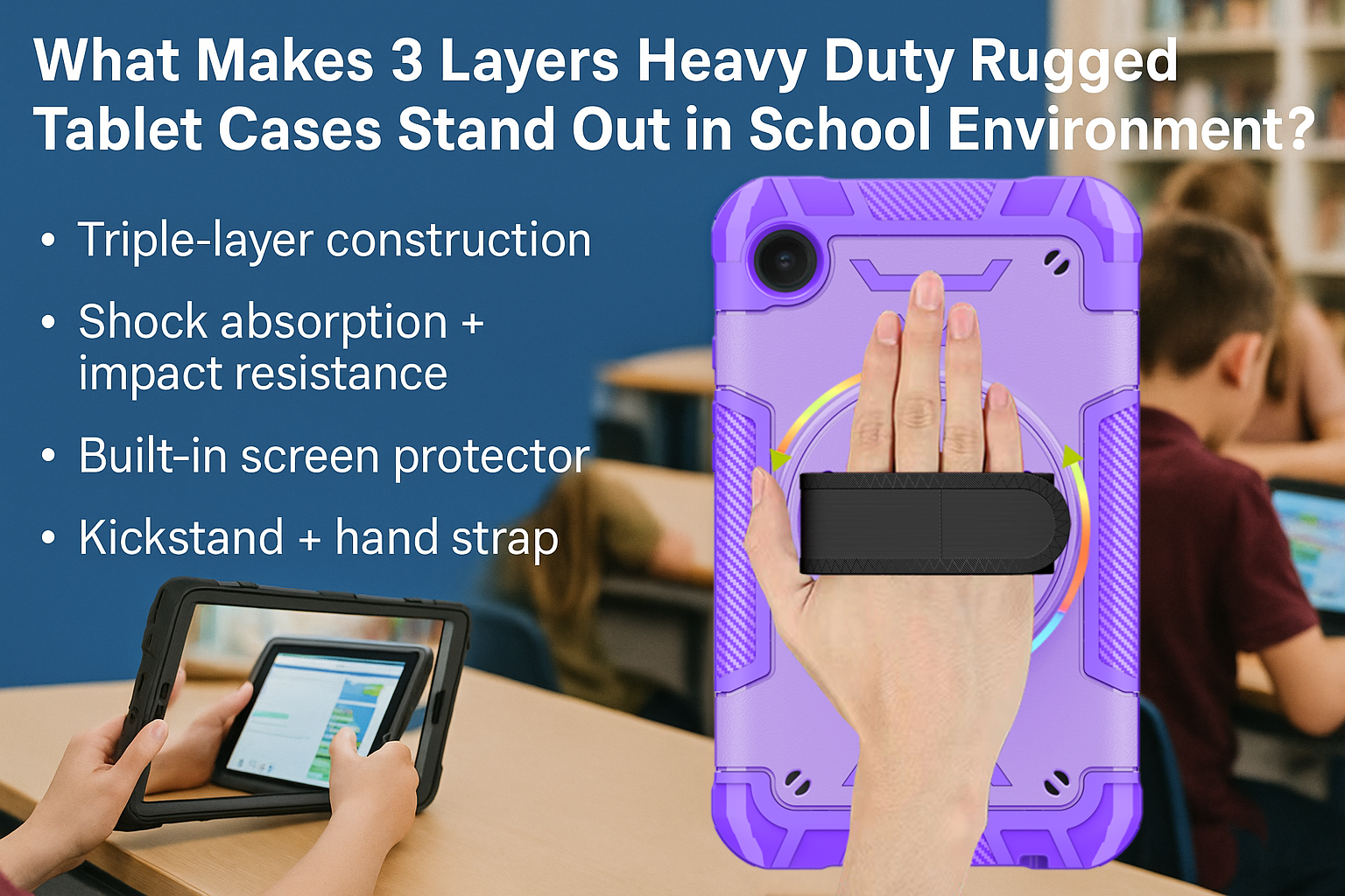 What Makes 3 Layers Heavy Duty Rugged Tablet Cases Stand Out in School Environments?