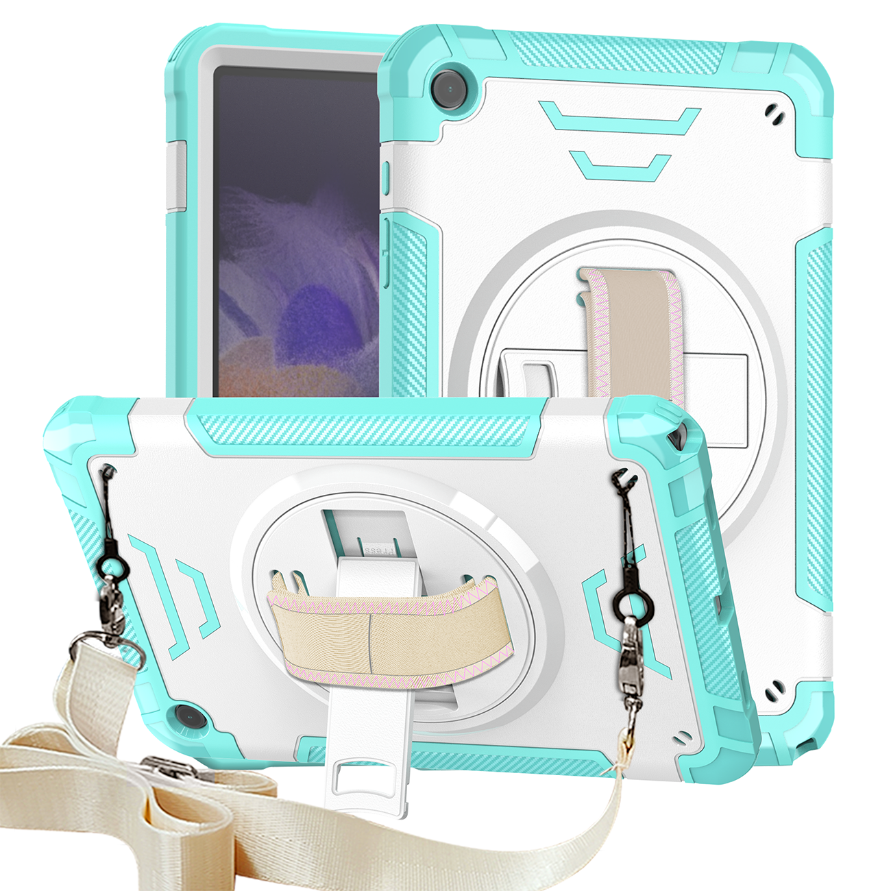 TPU C series Samsung iPad Mint green + white