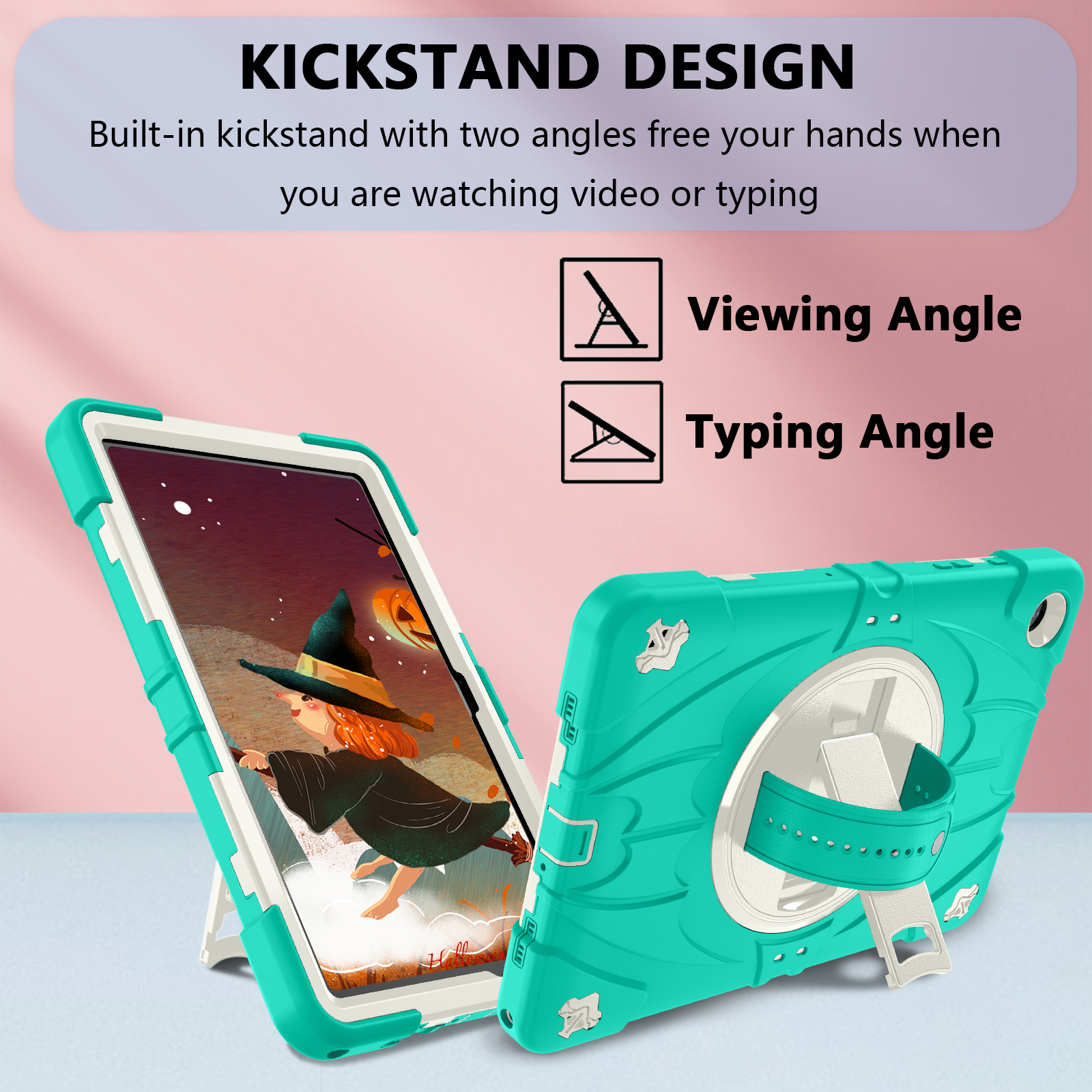 Silicone BM series Samsung iPad Mint green + white