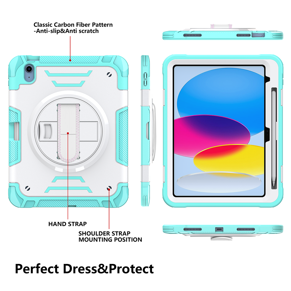 TPU C series Apple iPad Mint green + white
