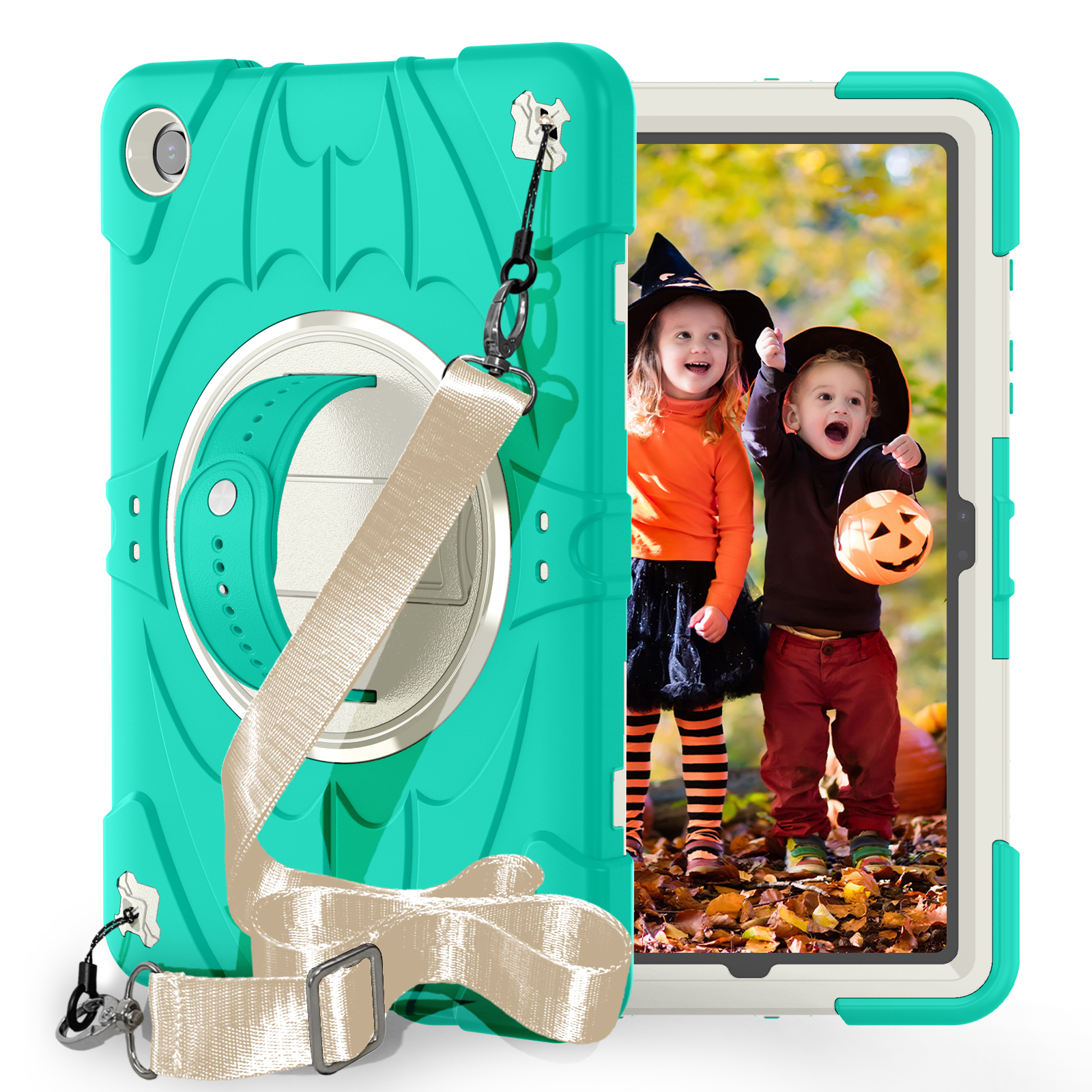 Silicone BM series Samsung iPad Mint green + white