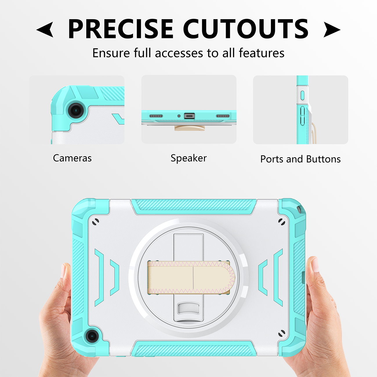 TPU C series Samsung iPad Mint green + white