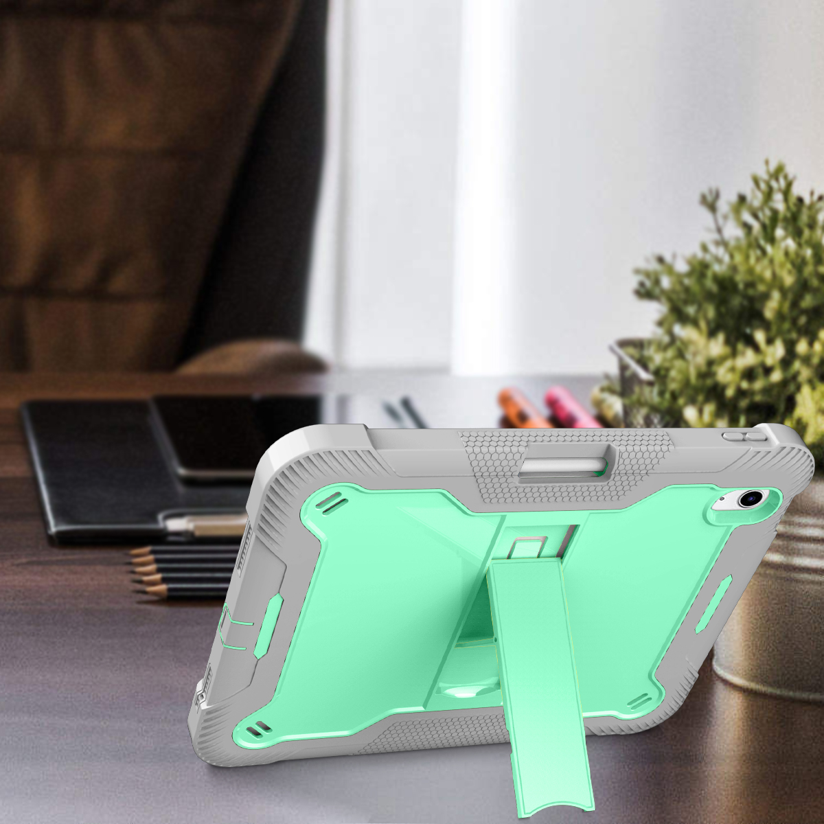 Silicone A series Apple iPad Mint green + gray