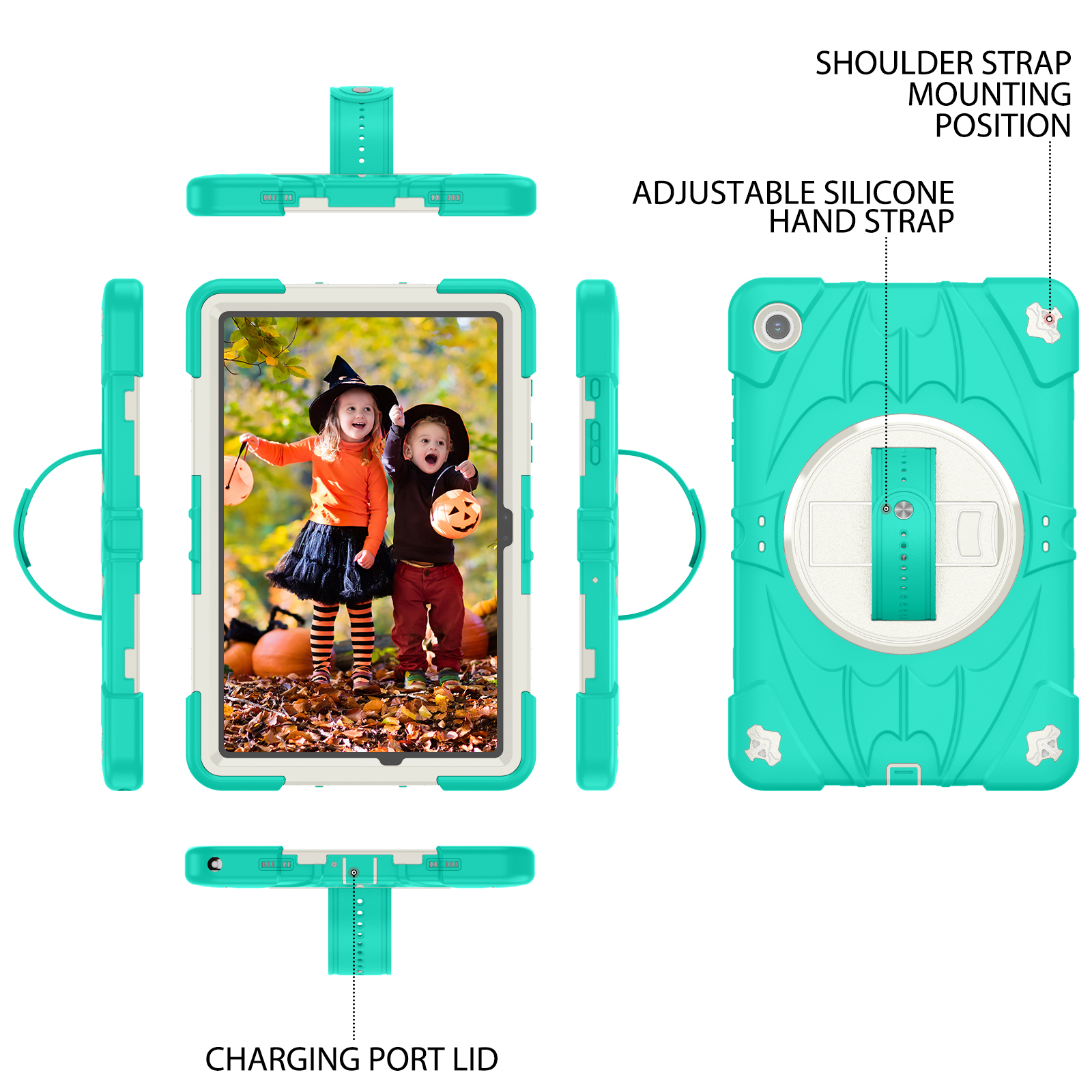 Silicone BM series Samsung iPad Mint green + white