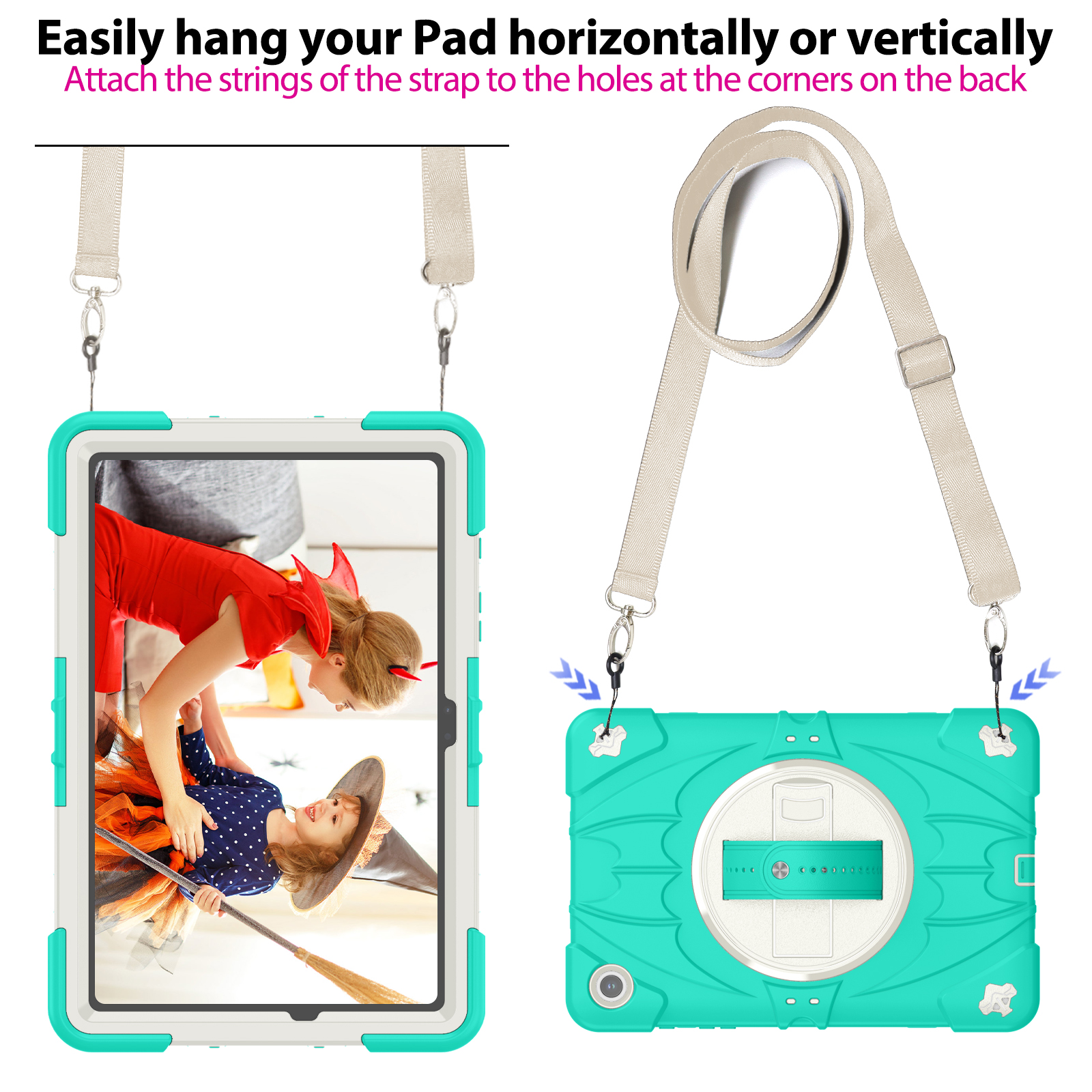 Silicone BM series Samsung iPad Mint green + white