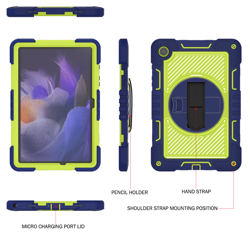 Silicone B series Samsung Navy blue + yellow green
