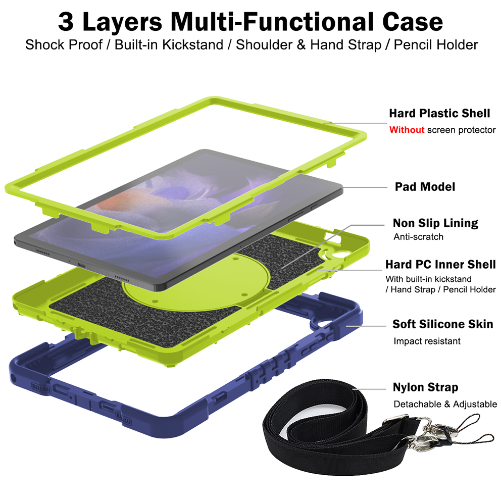 Silicone B2 series Samsung Navy blue + yellow green