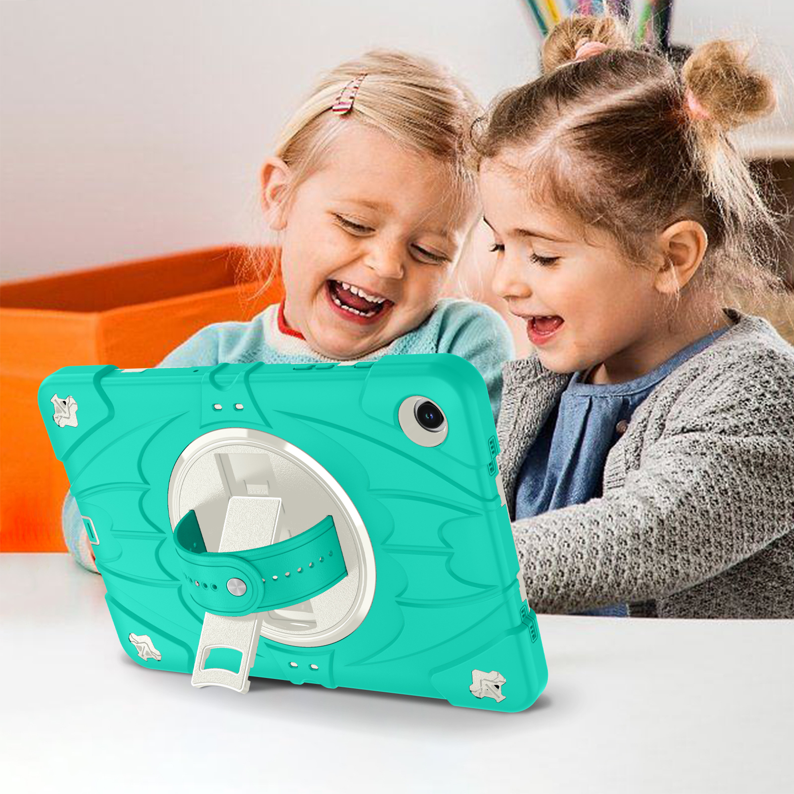 Silicone BM series Samsung iPad Mint green + white