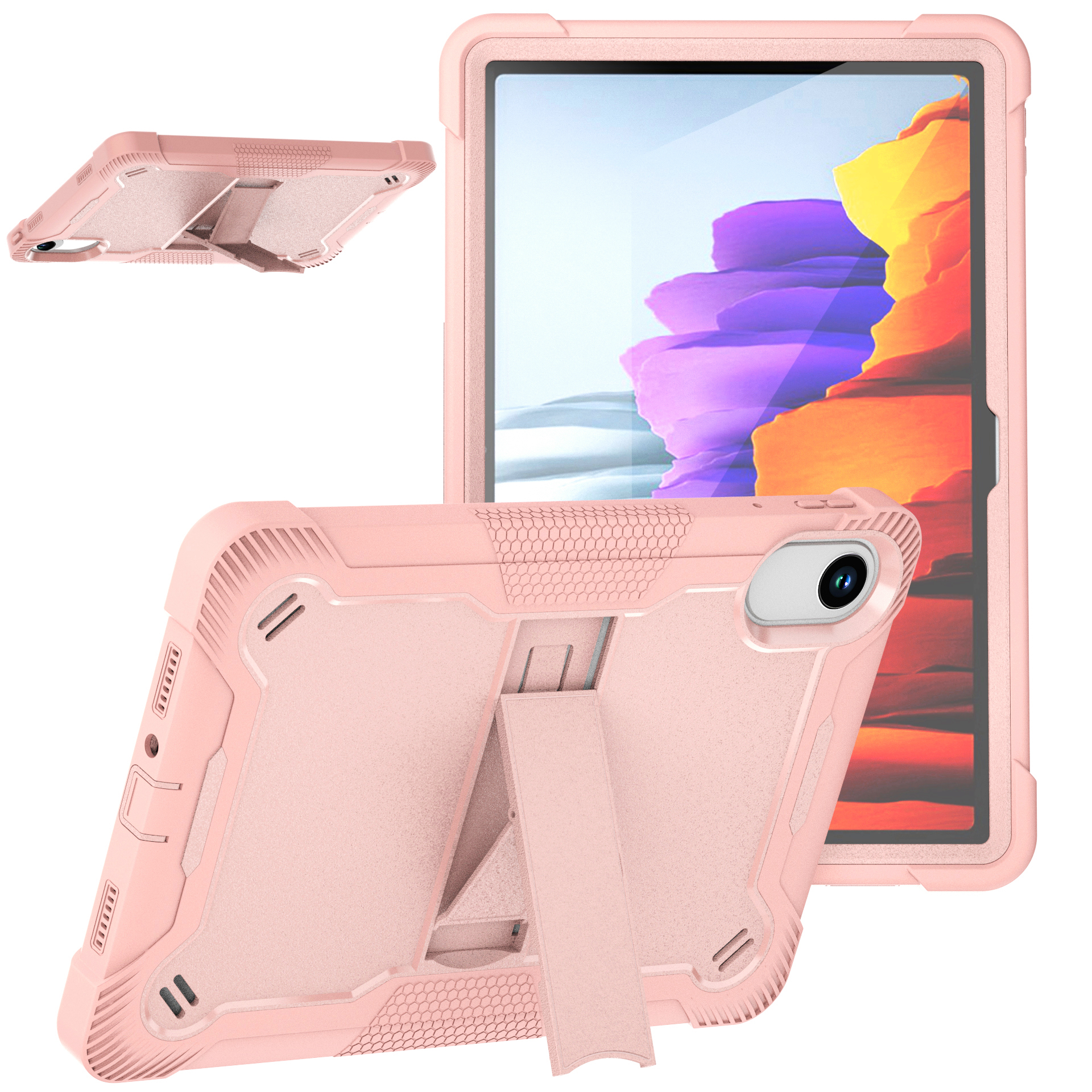 TOZIZO Pink Silicone Shockproof Case for Redmi SE11 Tablet with Built-in Stand